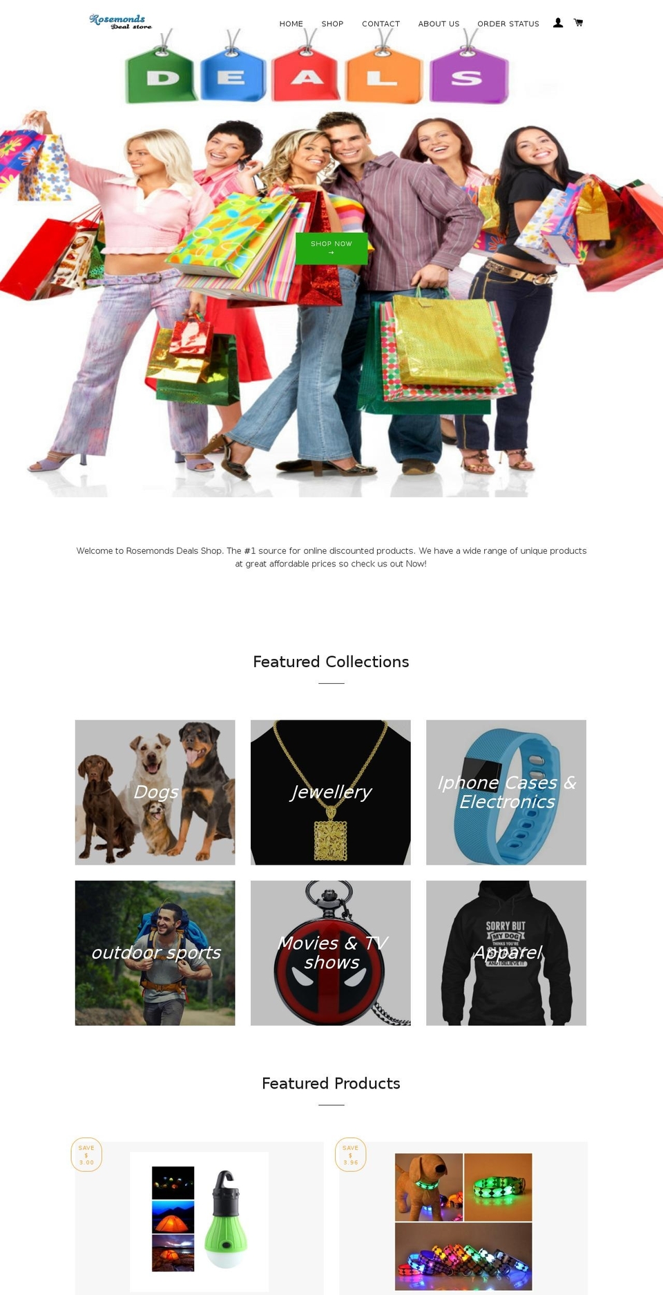 rosemonds.com shopify website screenshot