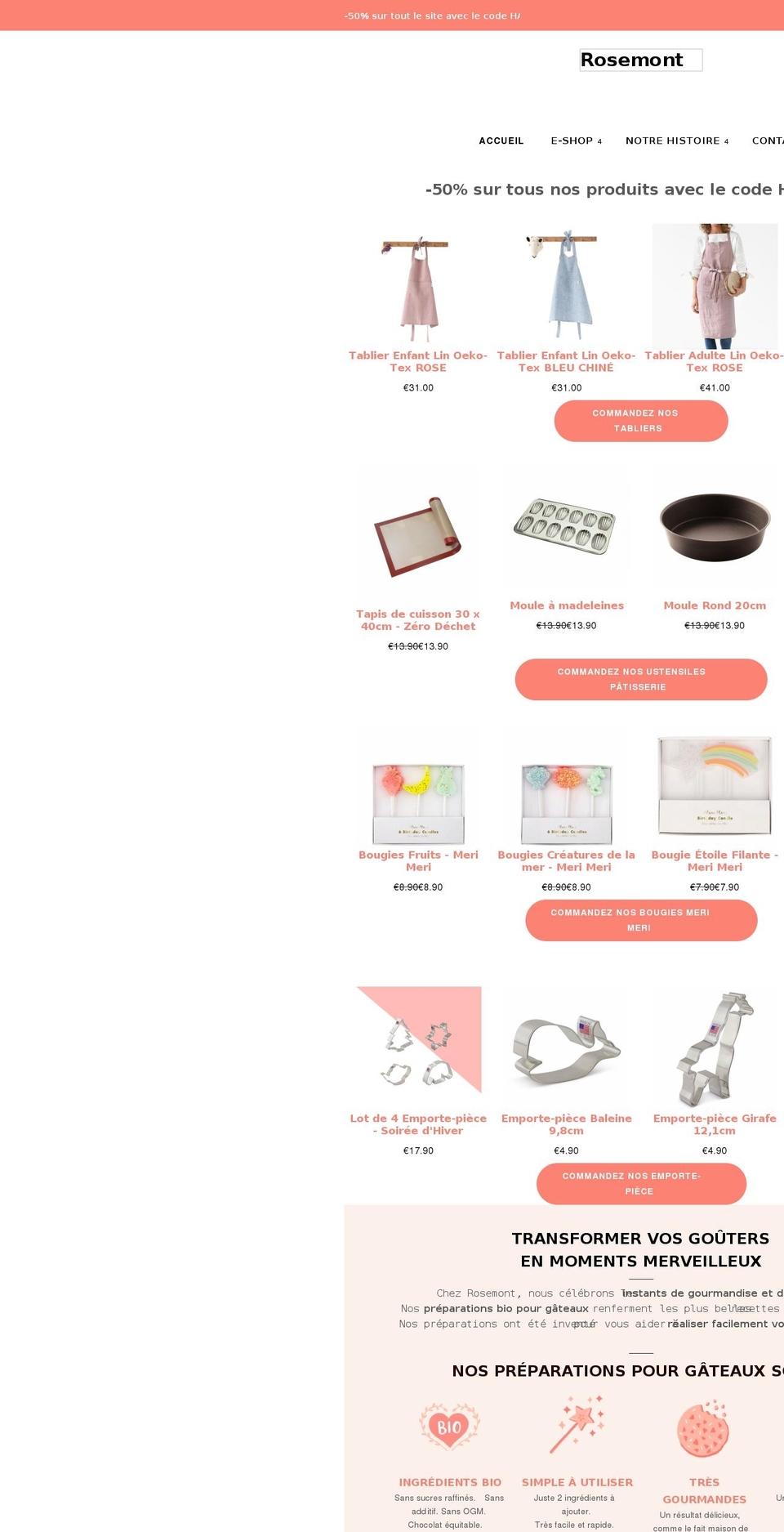 rosemontparis.com shopify website screenshot
