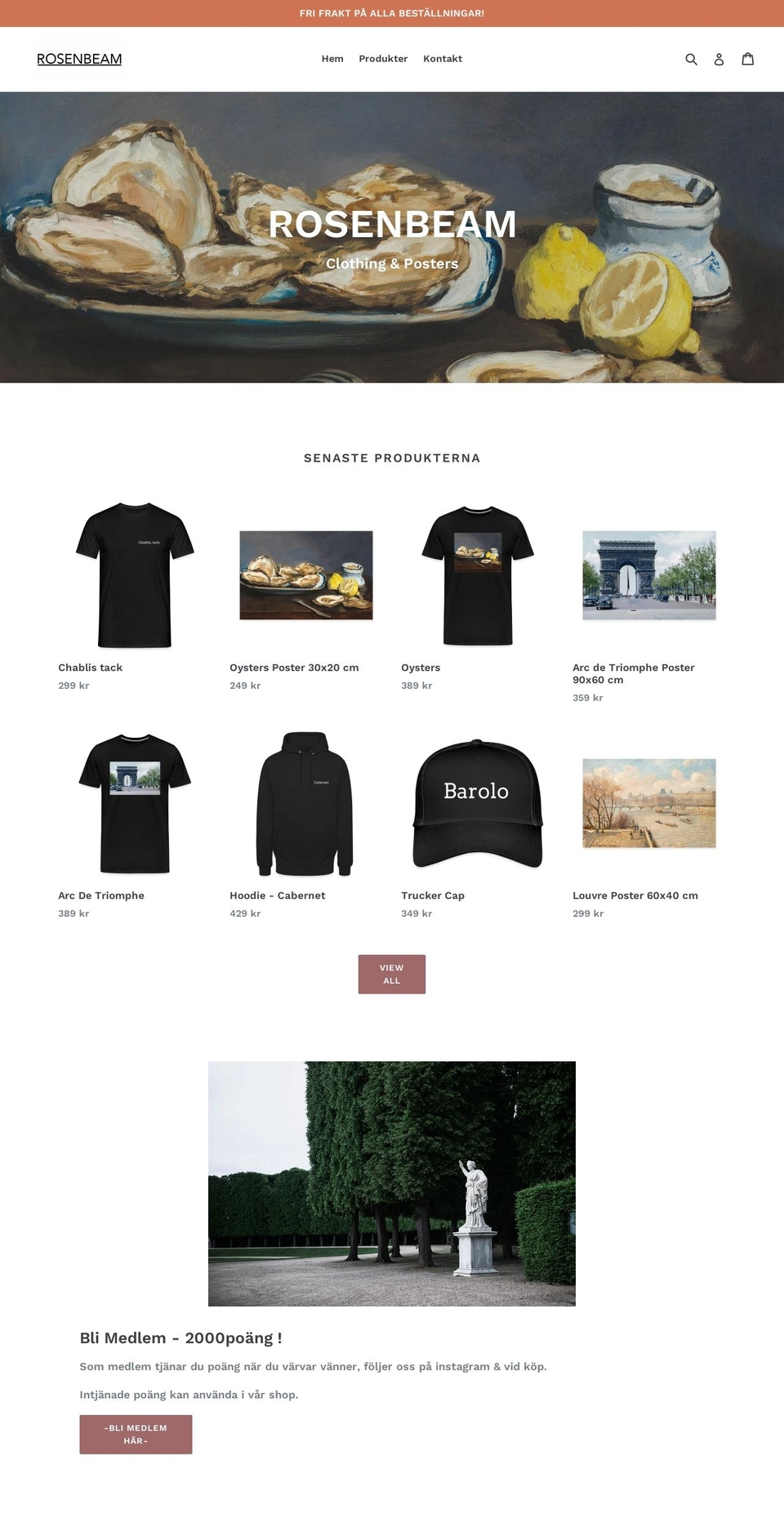 rosenbeam.com shopify website screenshot