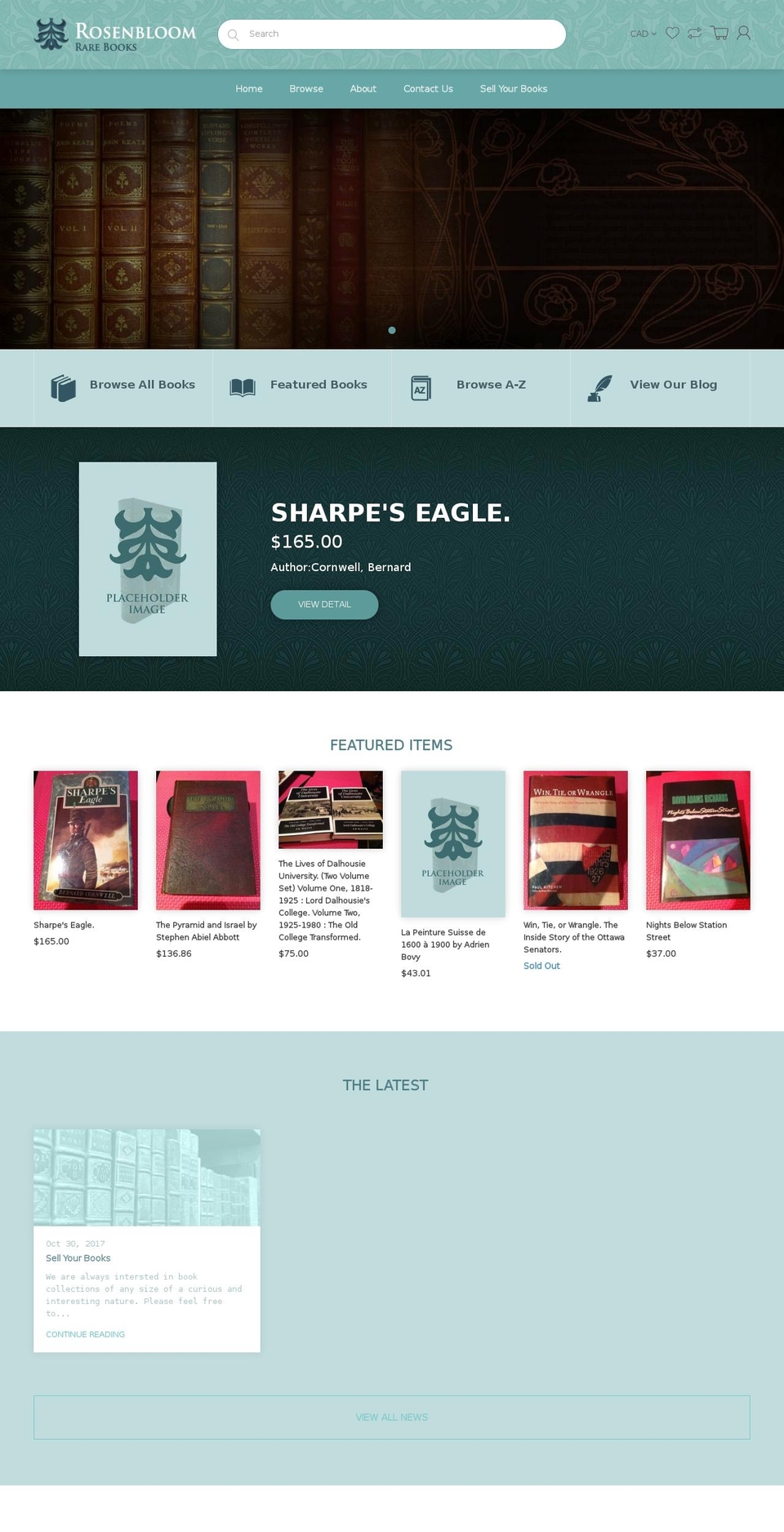 bookshop-demo-01 Shopify theme site example rosenbloomrarebooks.com