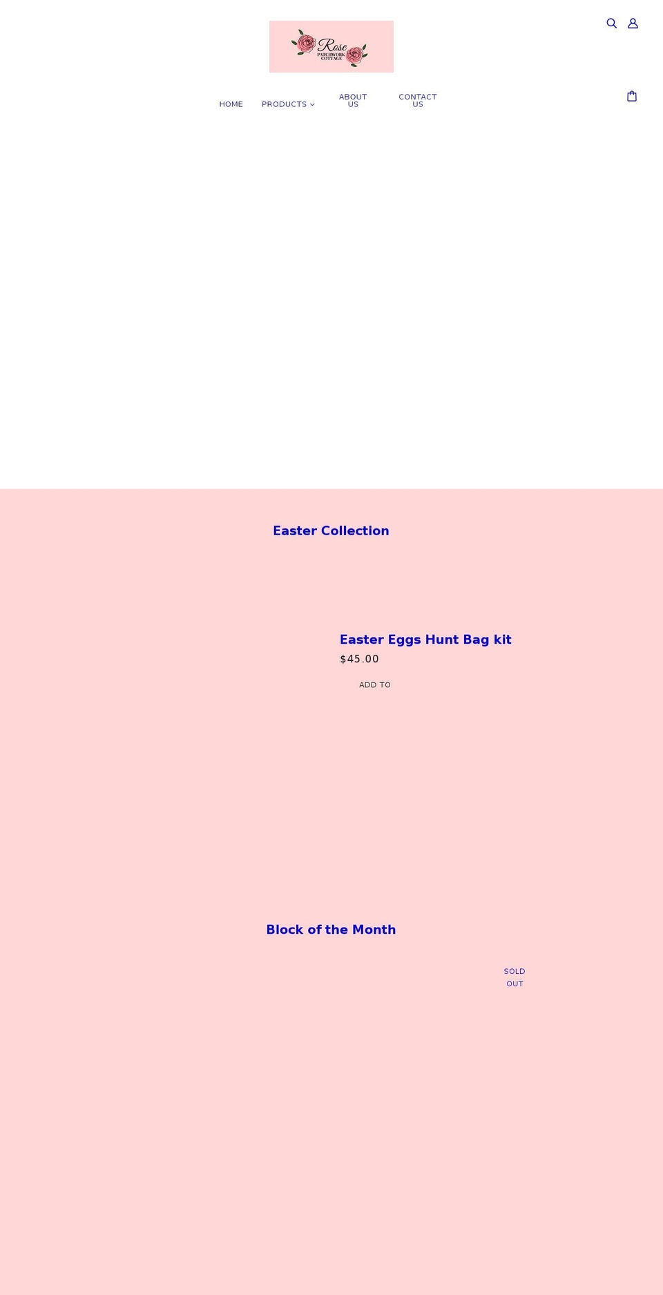 rosepatchwork.com shopify website screenshot