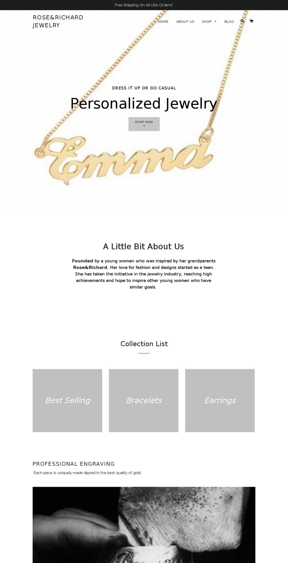 roserichardjewelry.com — Shopify storefront screenshot