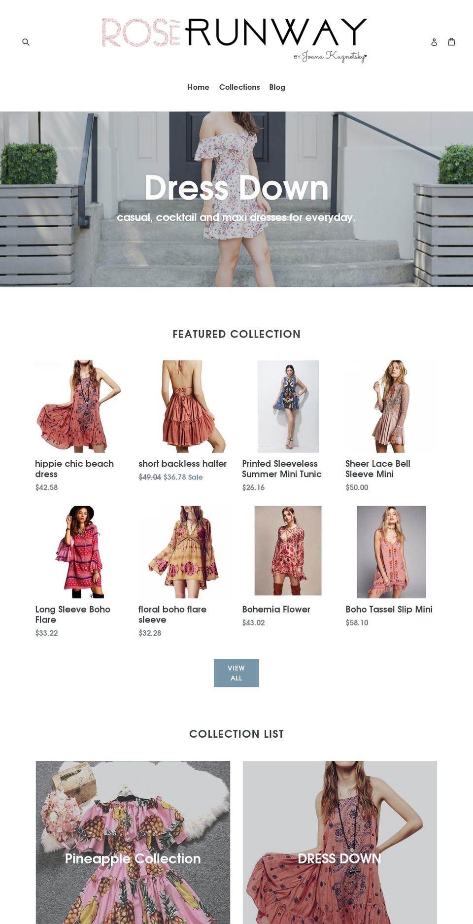 Joanak.com Shopify theme site example roserunway.com