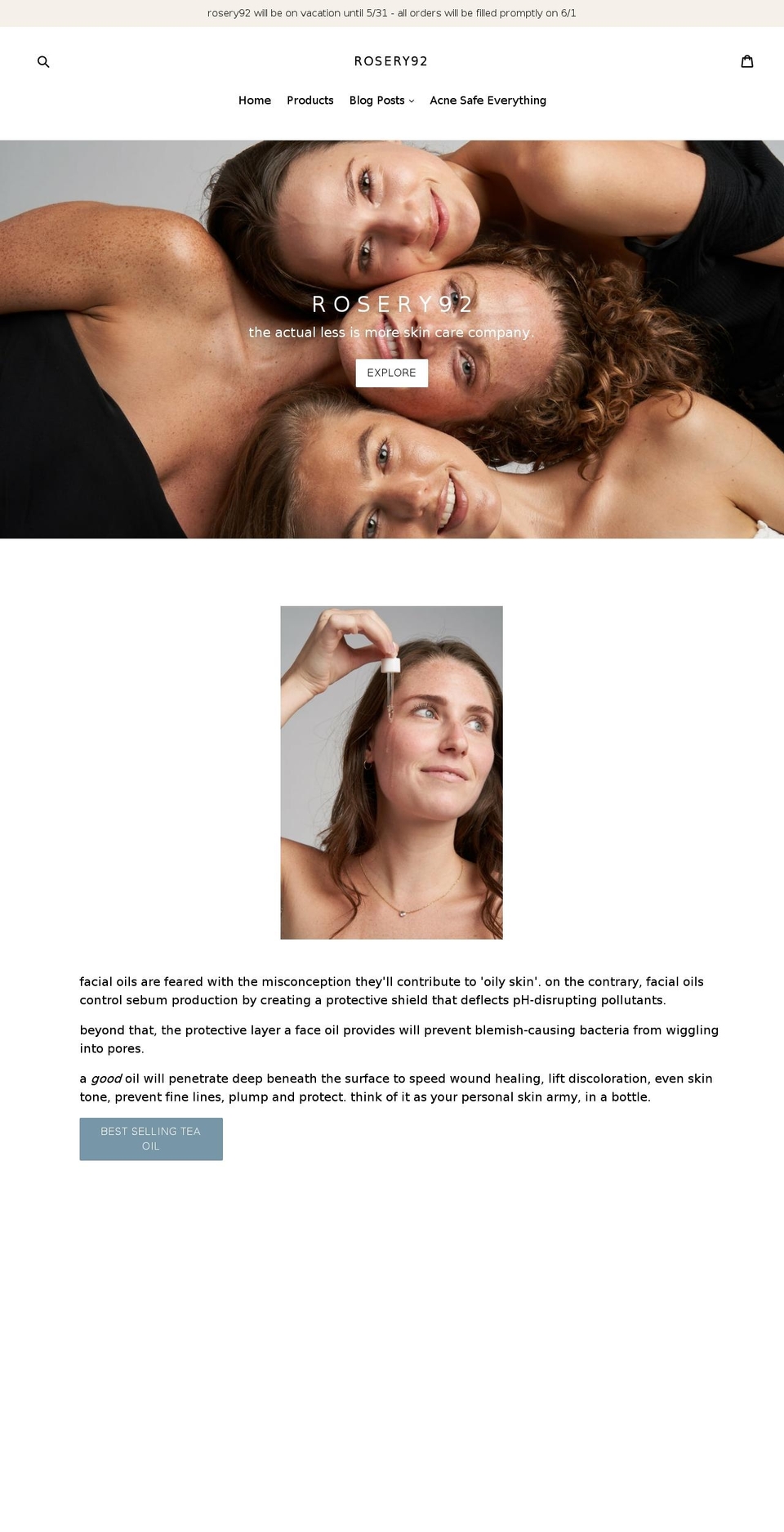 rosery92.com — Shopify storefront screenshot