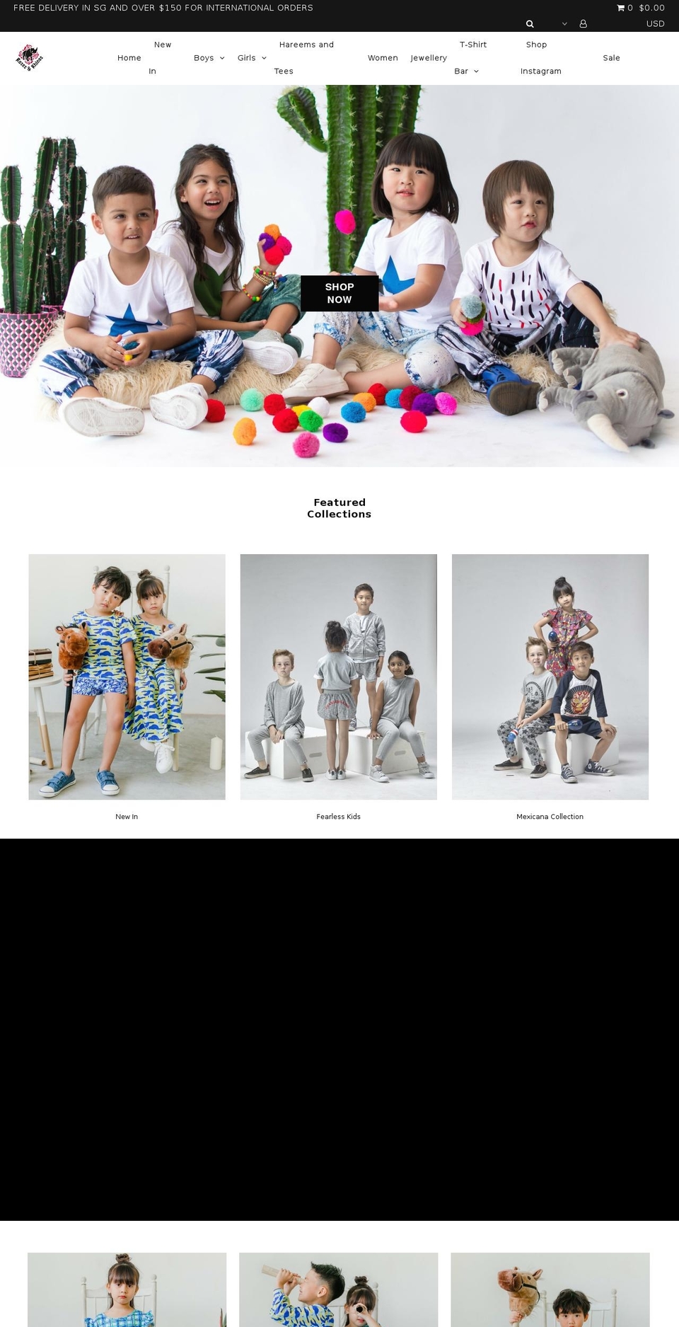 rosesandrhinos.com — Shopify storefront screenshot