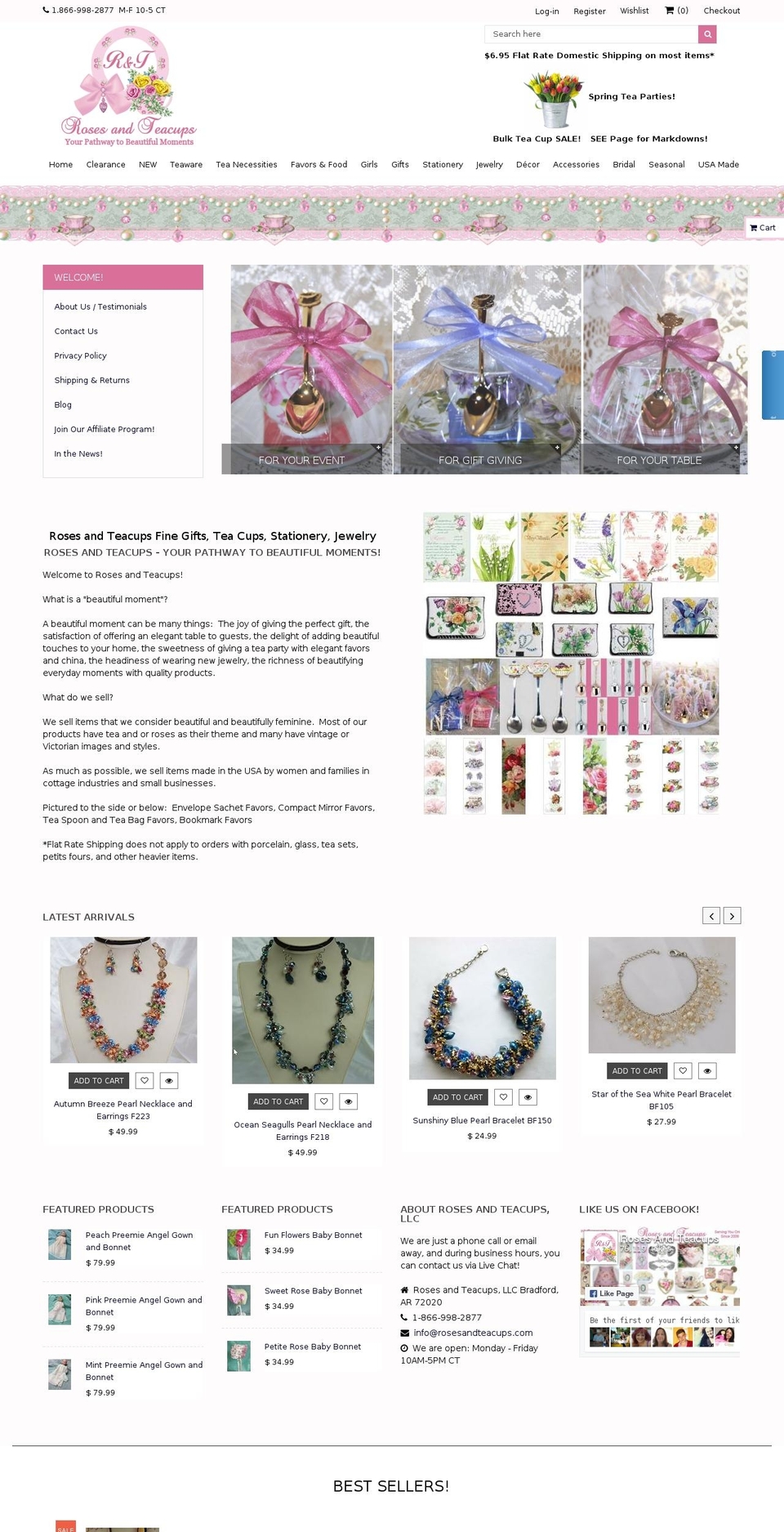 feb Shopify theme site example rosesandteacups.com