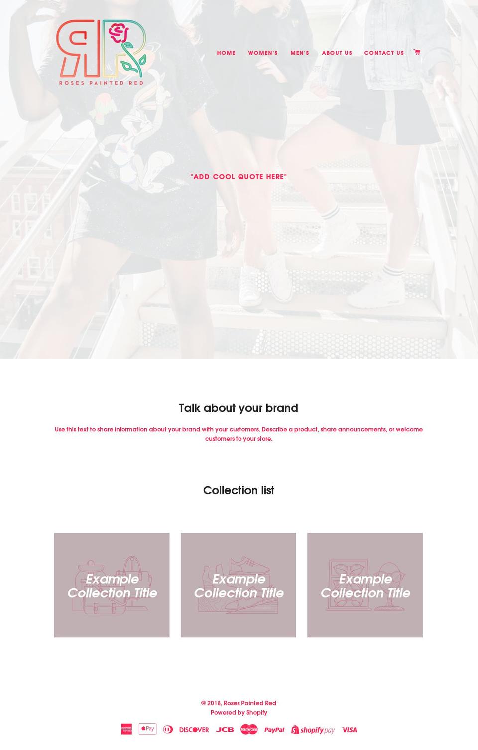 rosespaintedred.com — Shopify storefront screenshot
