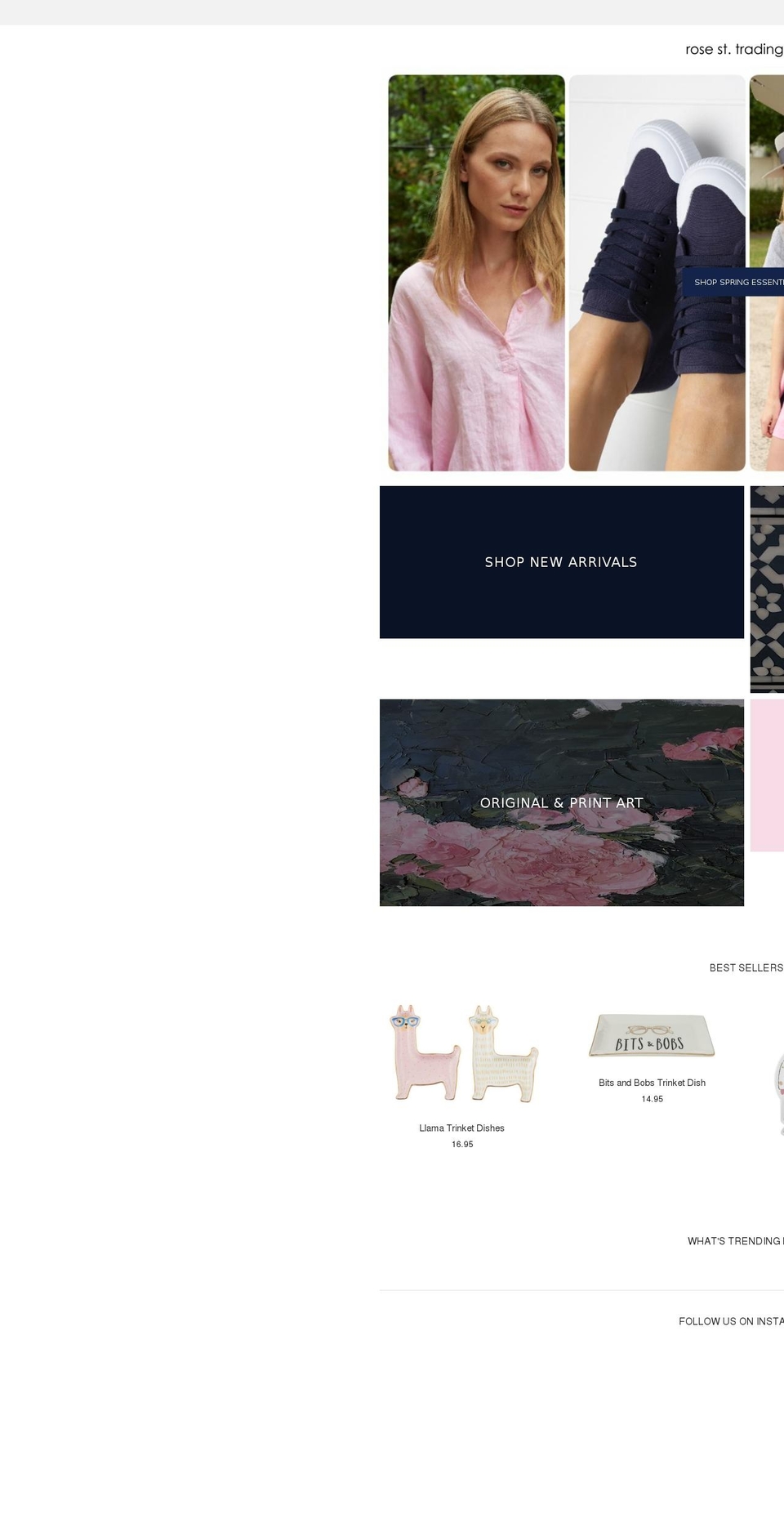 rosesttradingco.com.au shopify website screenshot