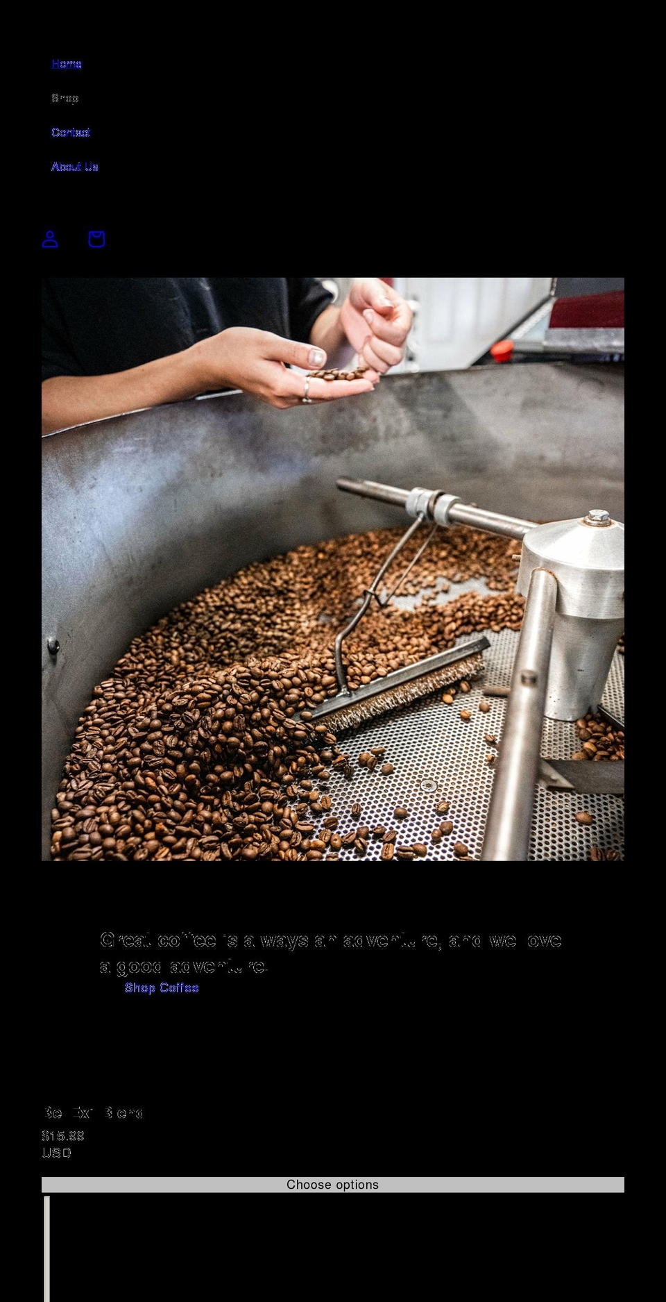 rosettacoffeecompany.com shopify website screenshot