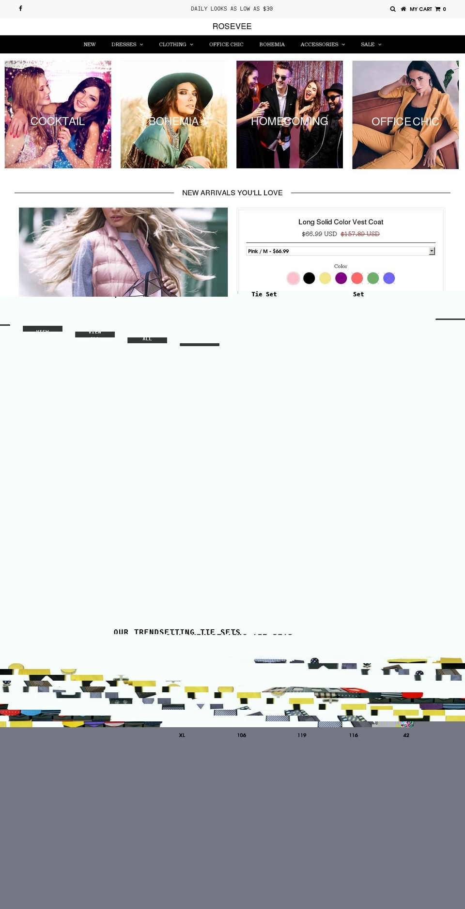 rosevee.com shopify website screenshot