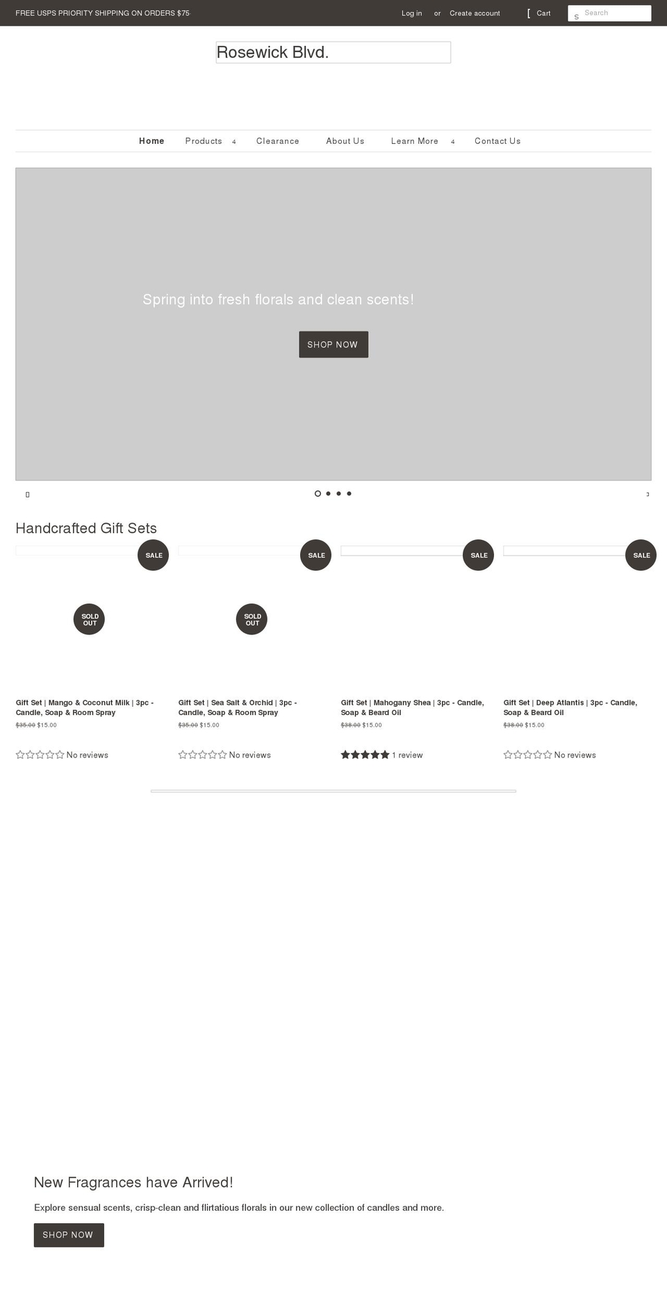 rosewickblvd.com shopify website screenshot