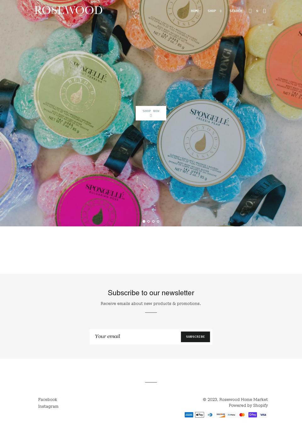 rosewood-home-market.myshopify.com shopify website screenshot
