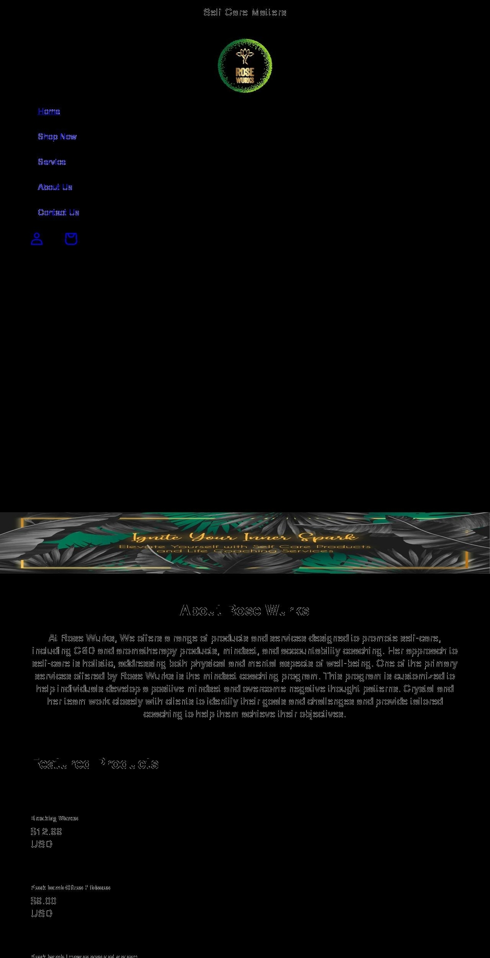 rosewurks.com shopify website screenshot