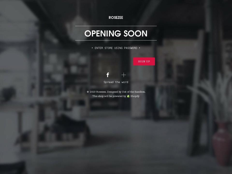 rosezee.com shopify website screenshot