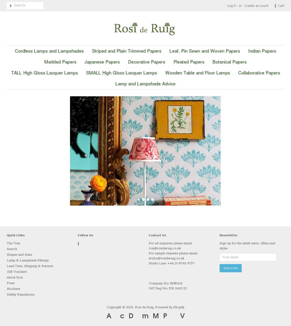 rosi-de-ruig.myshopify.com shopify website screenshot