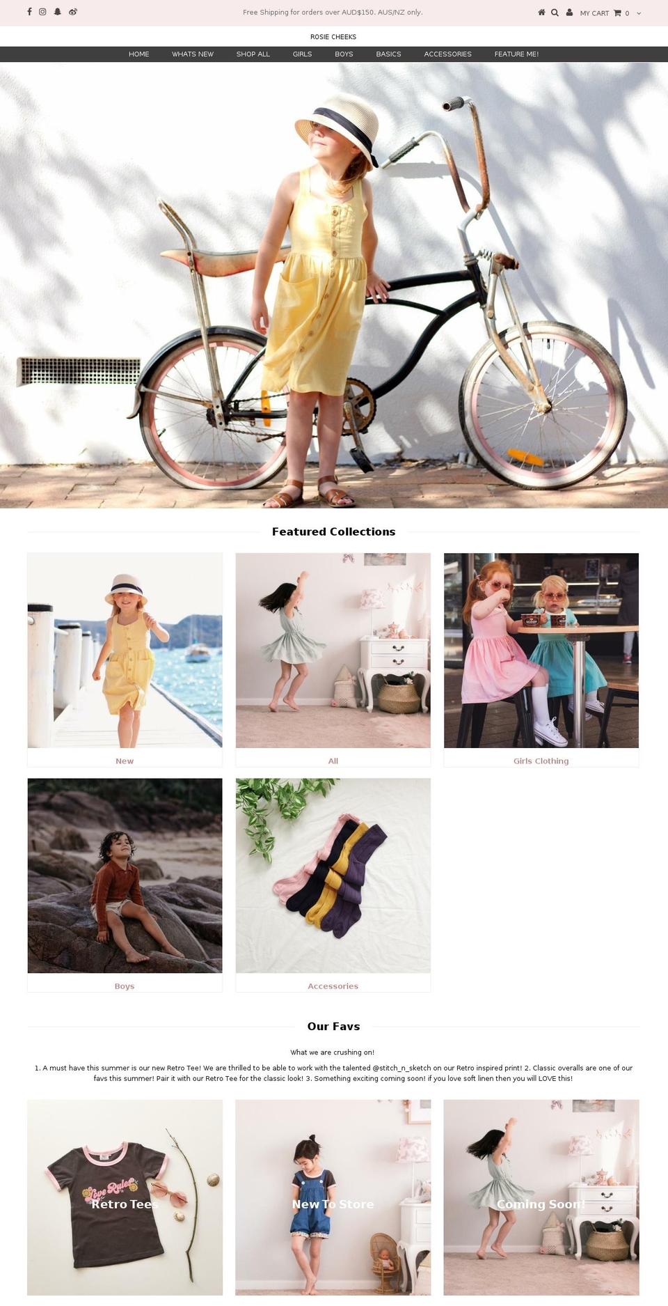 rosiecheeks.com.au shopify website screenshot