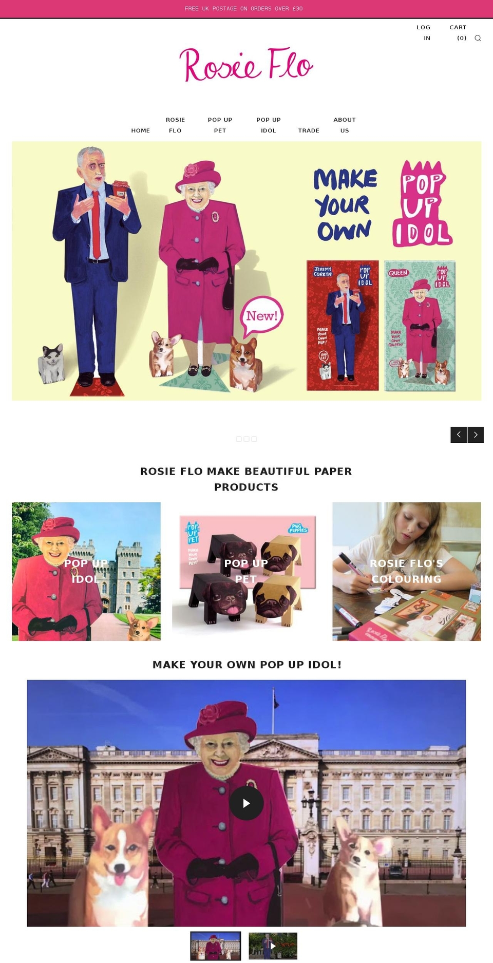 rosieflo.co.uk shopify website screenshot