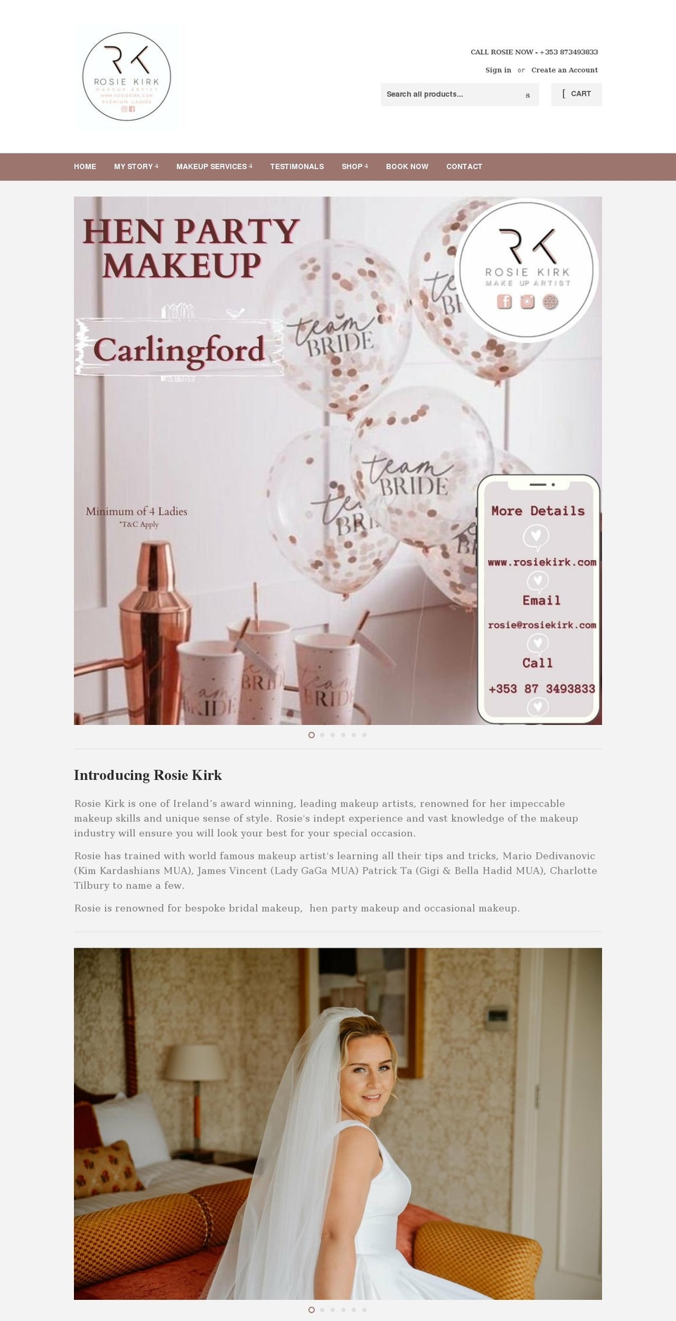 rosiekirk.com shopify website screenshot