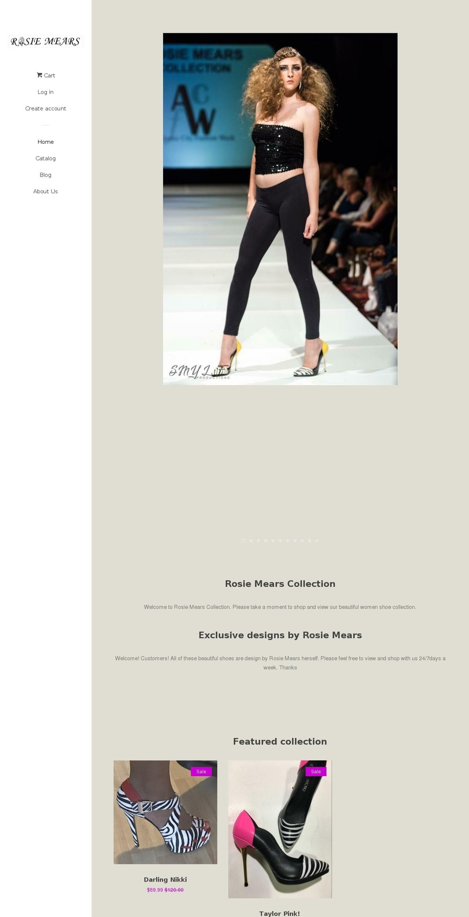 rosiemearsshoes.com — Shopify storefront screenshot