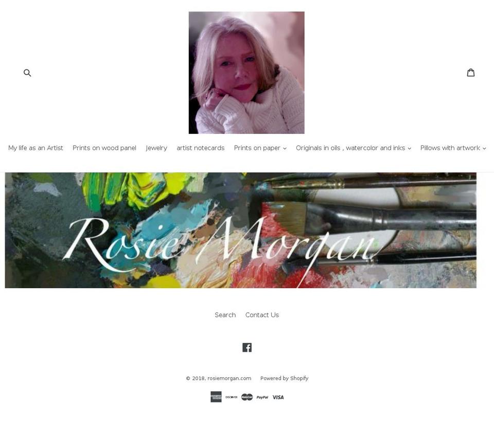 rosiemorgan.com shopify website screenshot