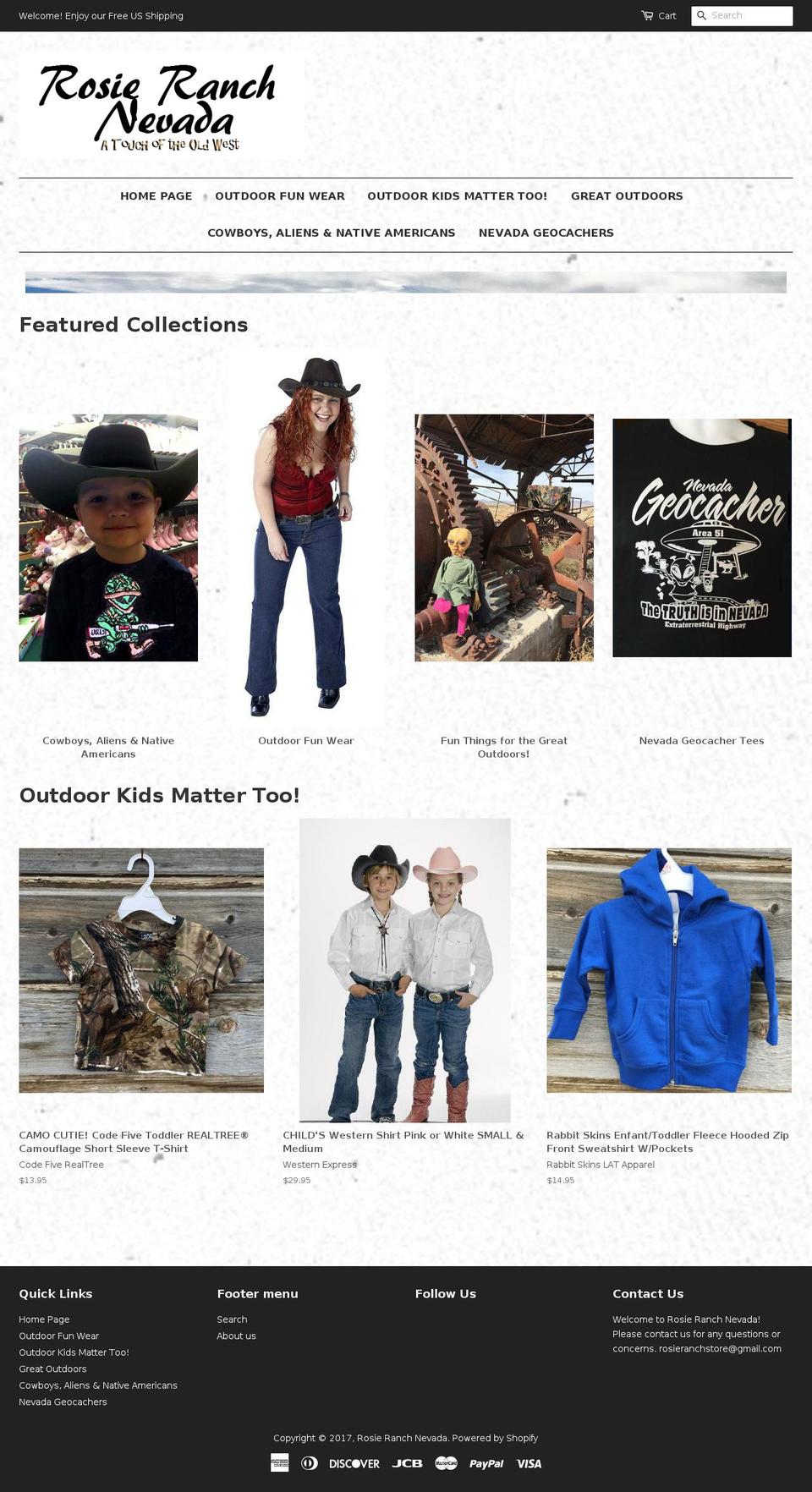 rosieranch.com shopify website screenshot