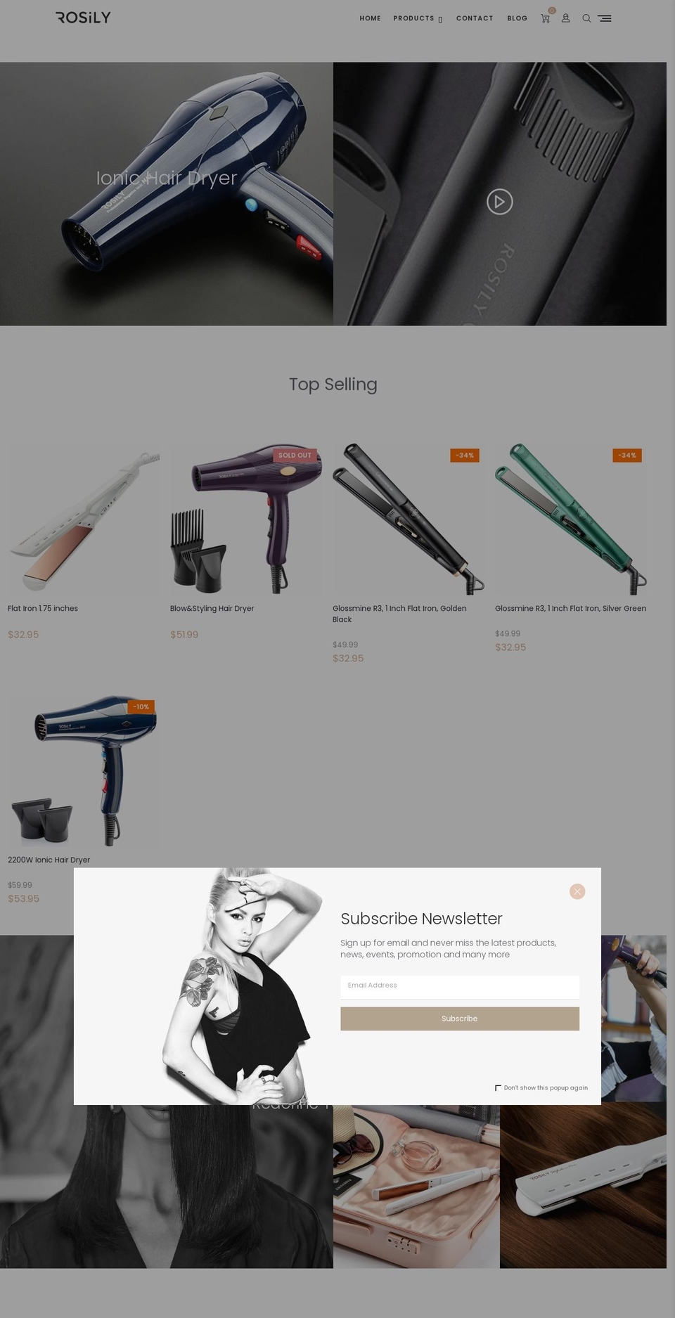 rosily.us shopify website screenshot