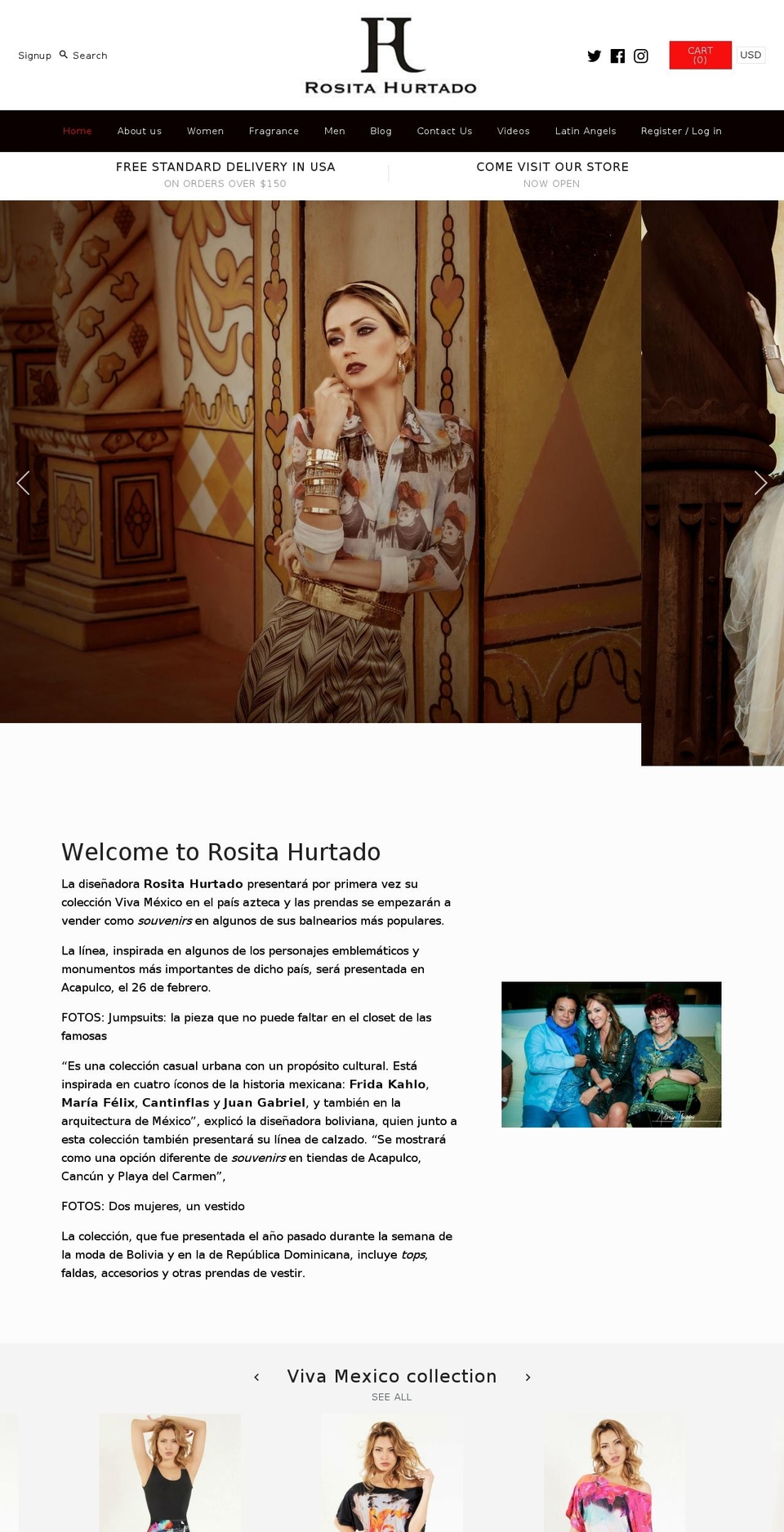 rositahurtado.com — Shopify storefront screenshot