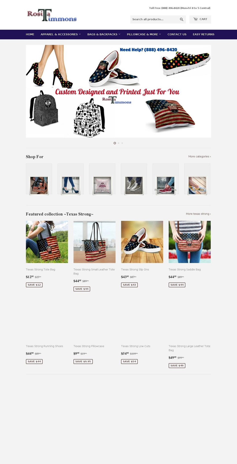 rositatimmons.com — Shopify storefront screenshot