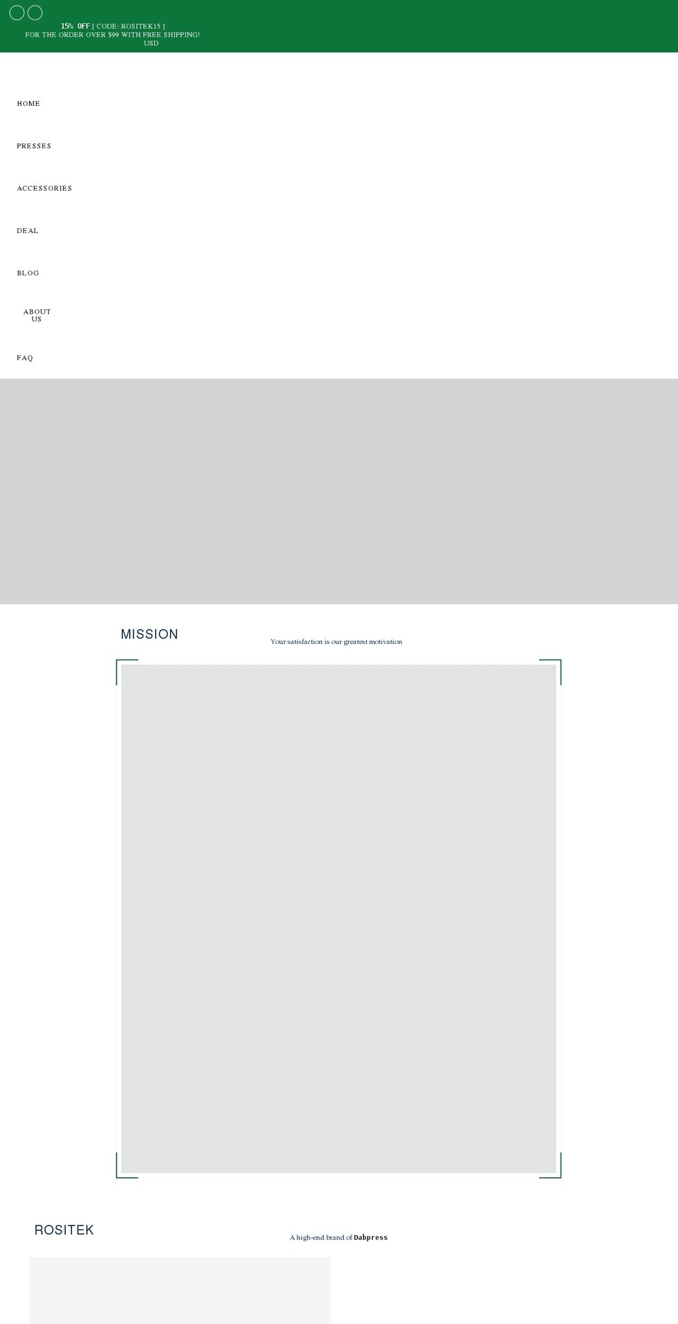 rositek.com shopify website screenshot