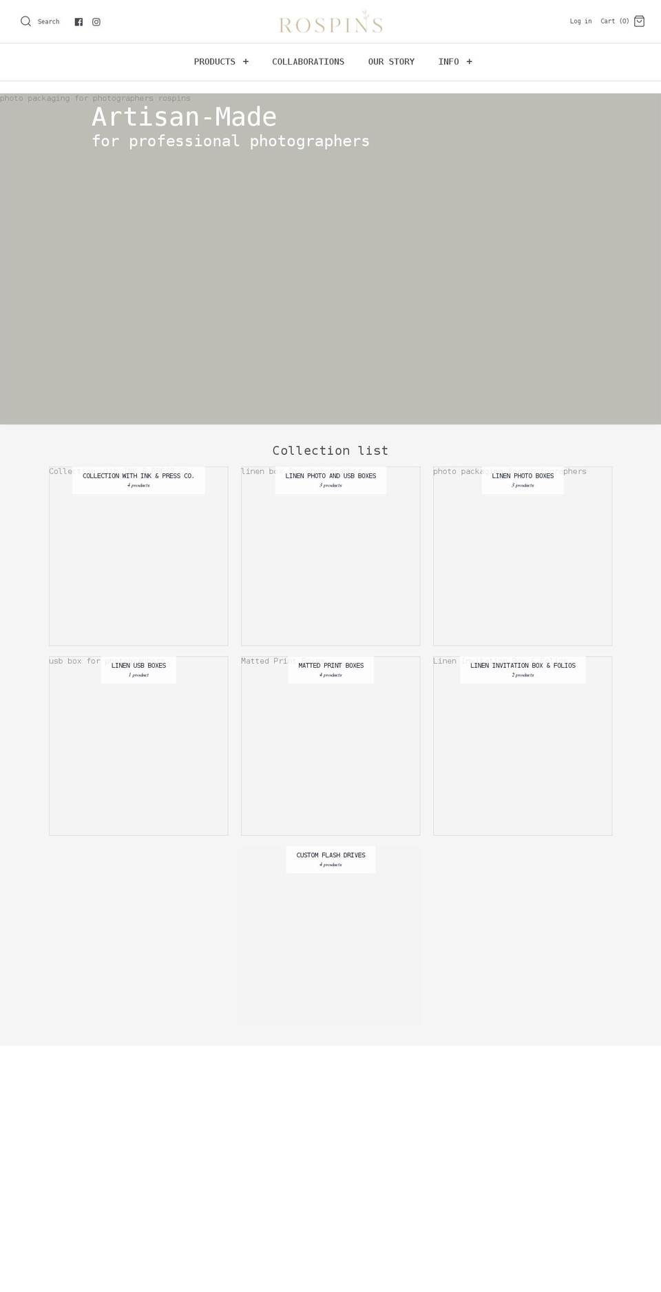 rospins.com shopify website screenshot