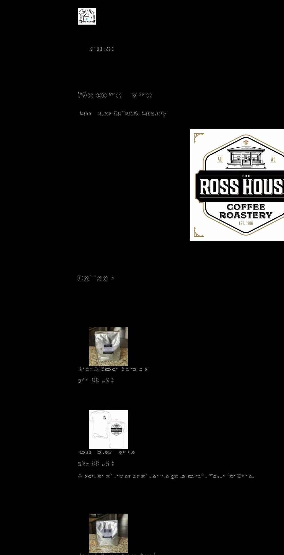 ross-house-coffee-and-roastery.myshopify.com shopify website screenshot