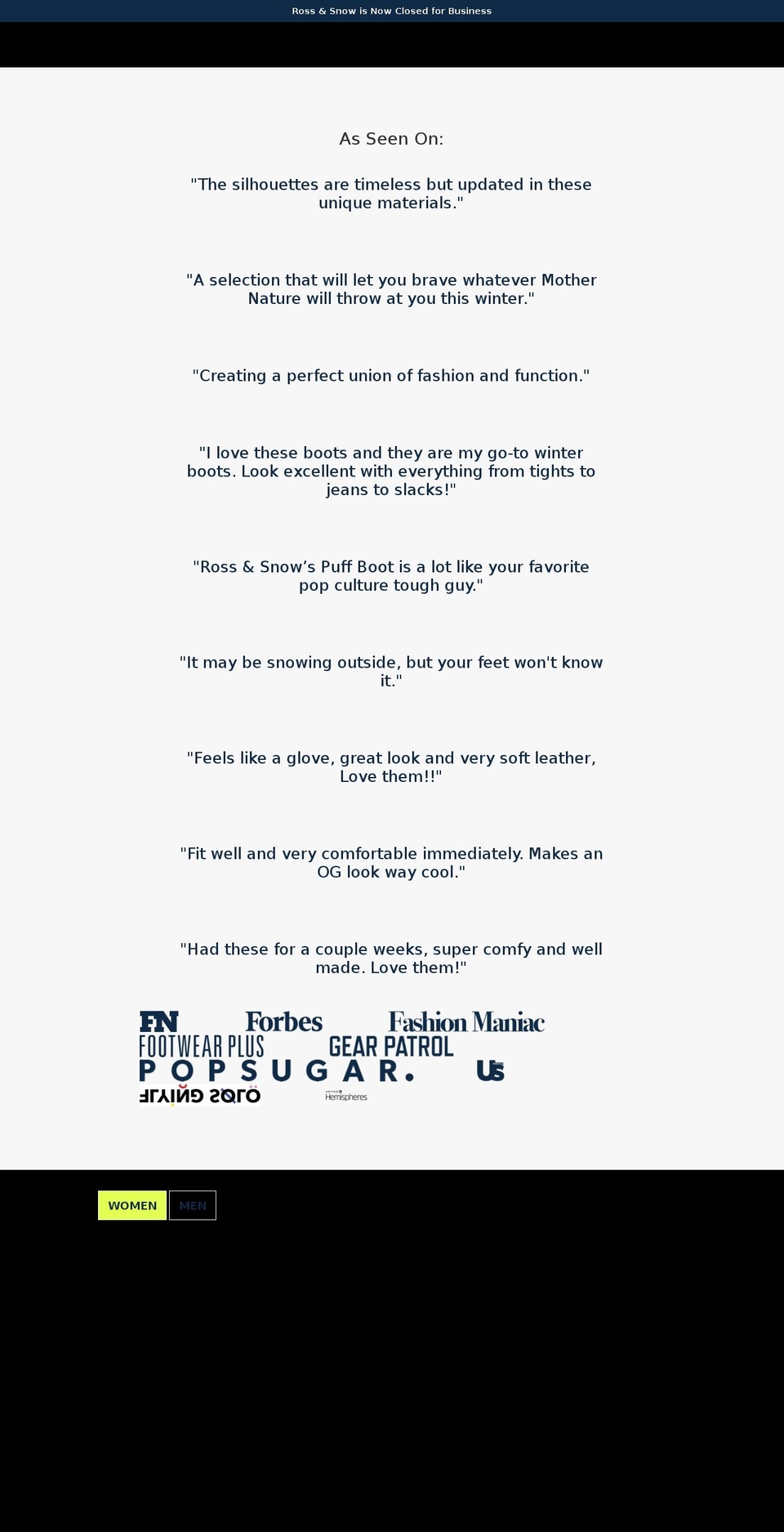 Mens bottom quote hid. Shopify theme site example ross-snow.com
