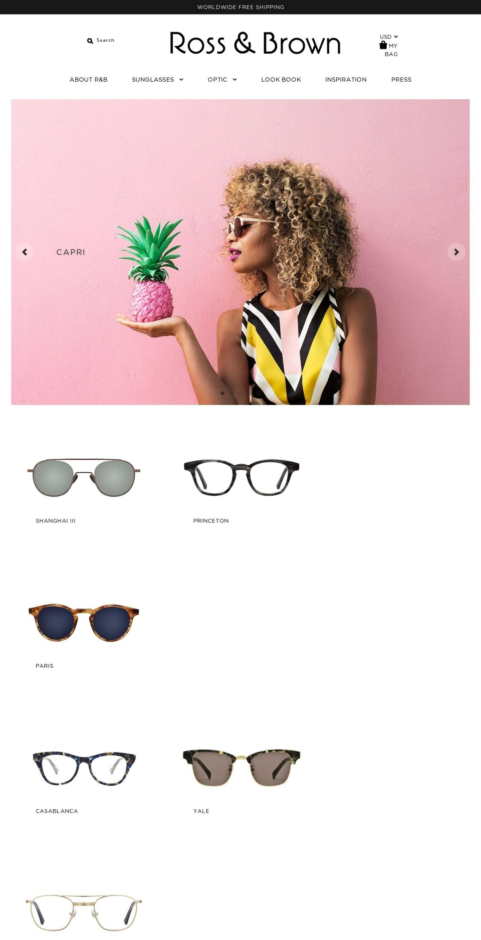 rossandbrown.com shopify website screenshot