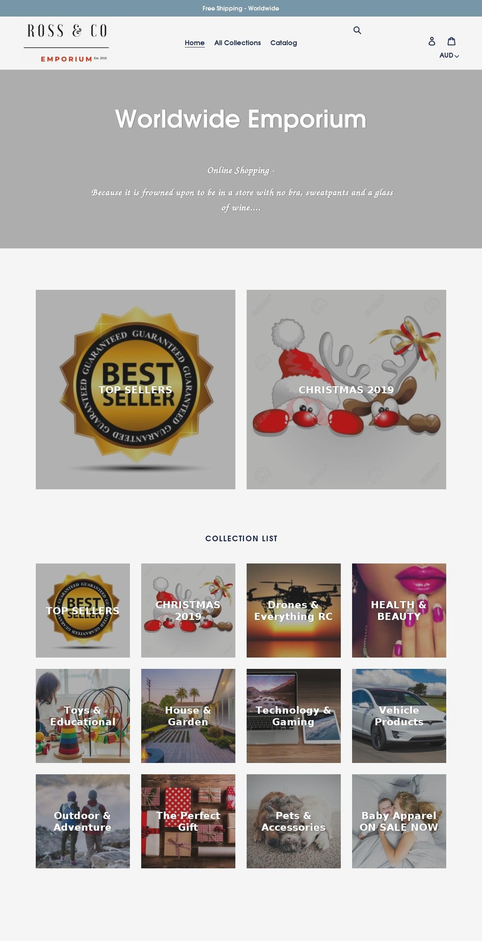 rosscoemporium.com shopify website screenshot