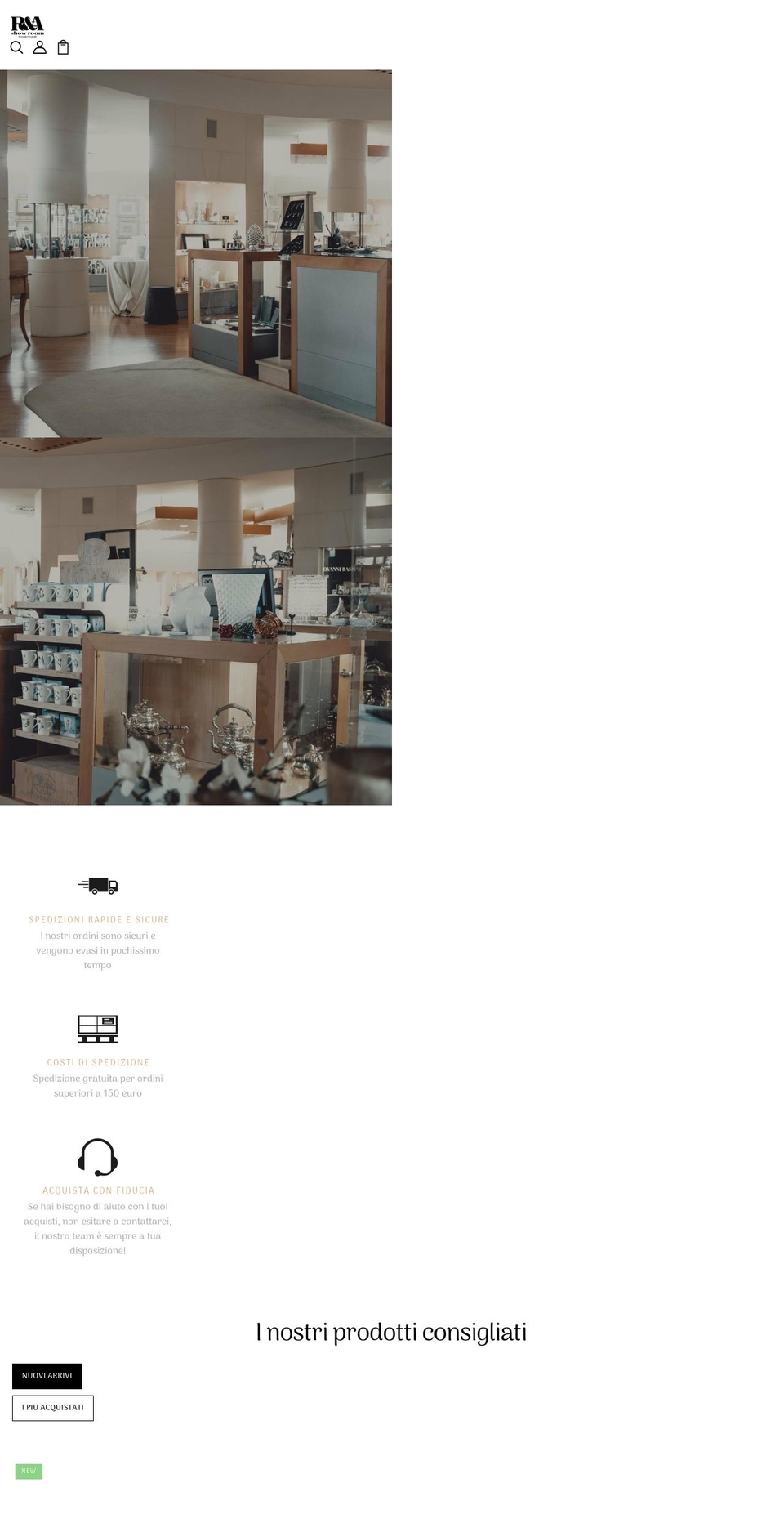 rossiarcandi.it shopify website screenshot