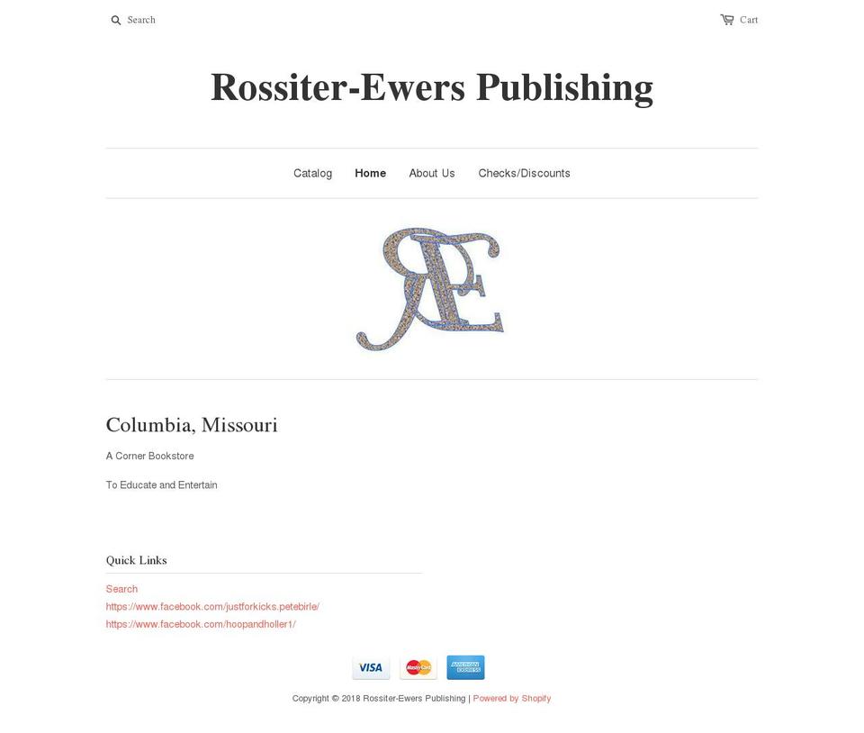 rossiter-ewerspublishing.com — Shopify storefront screenshot