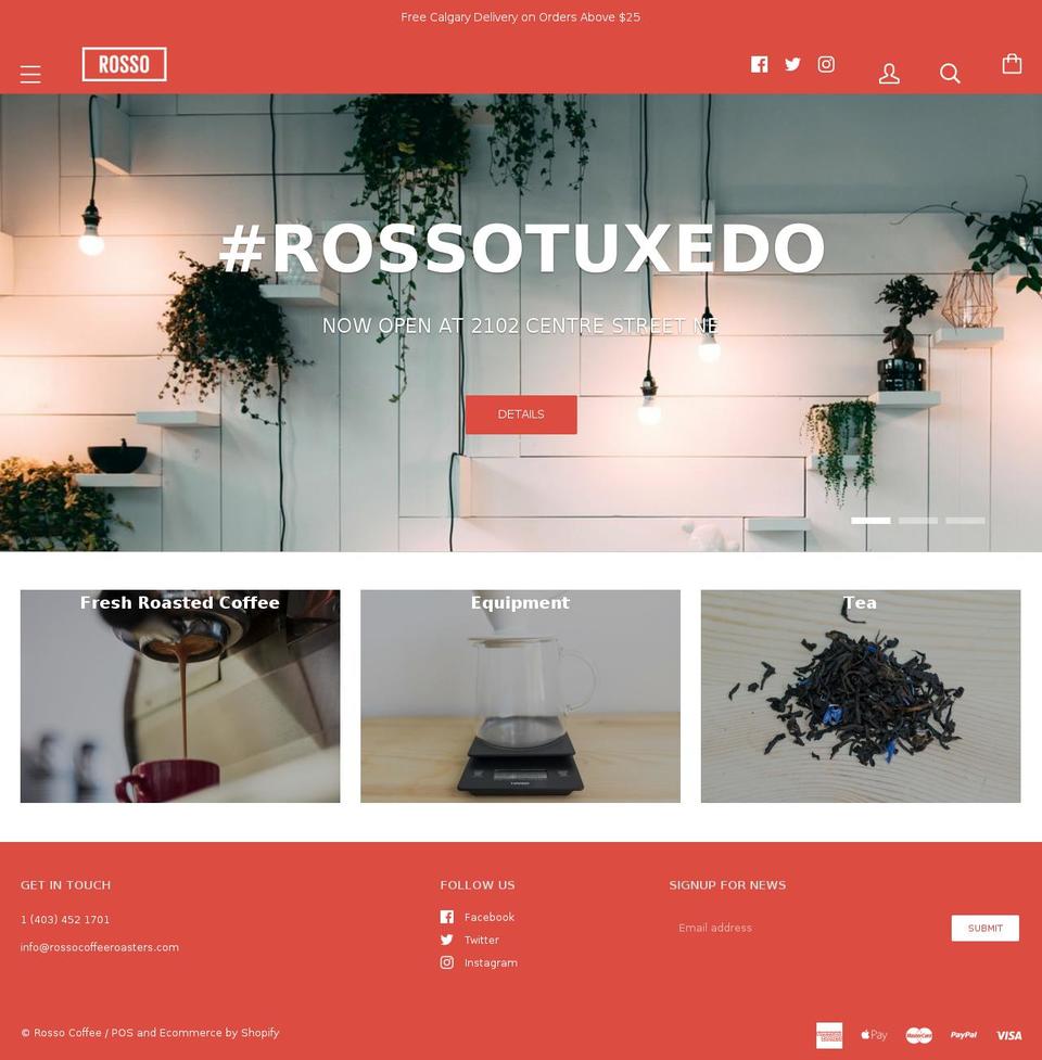 Be Yours Shopify theme site example rossocoffeeroasters.com