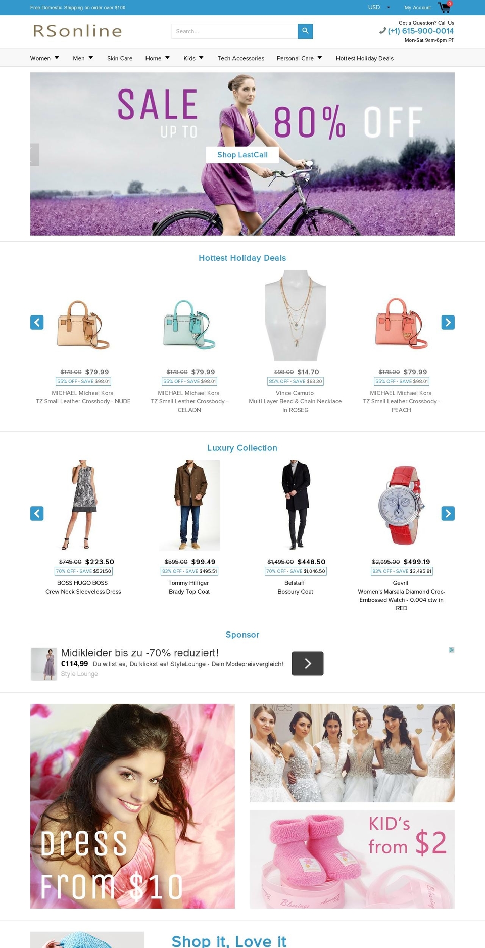 rossonline.us shopify website screenshot