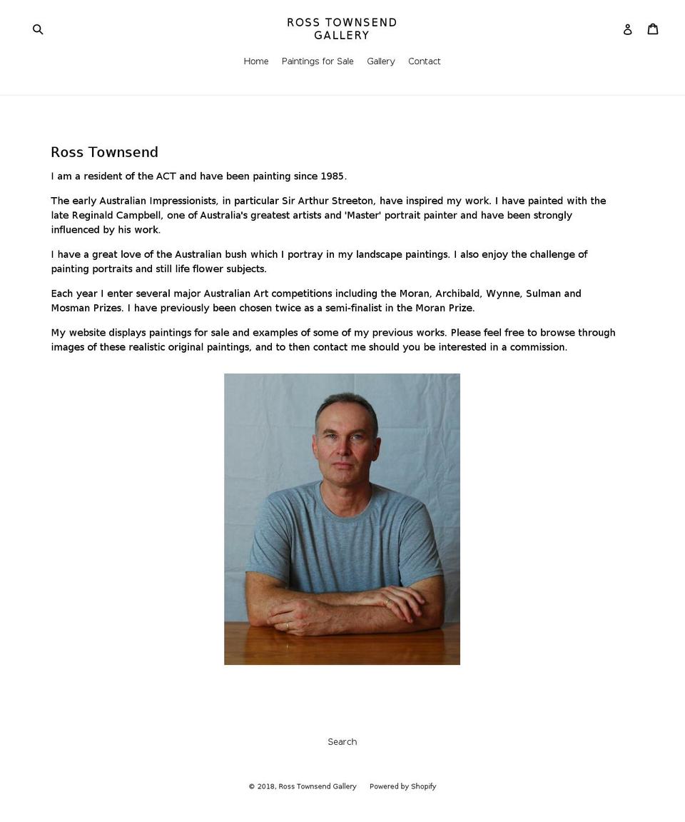 rosstownsend.com.au shopify website screenshot