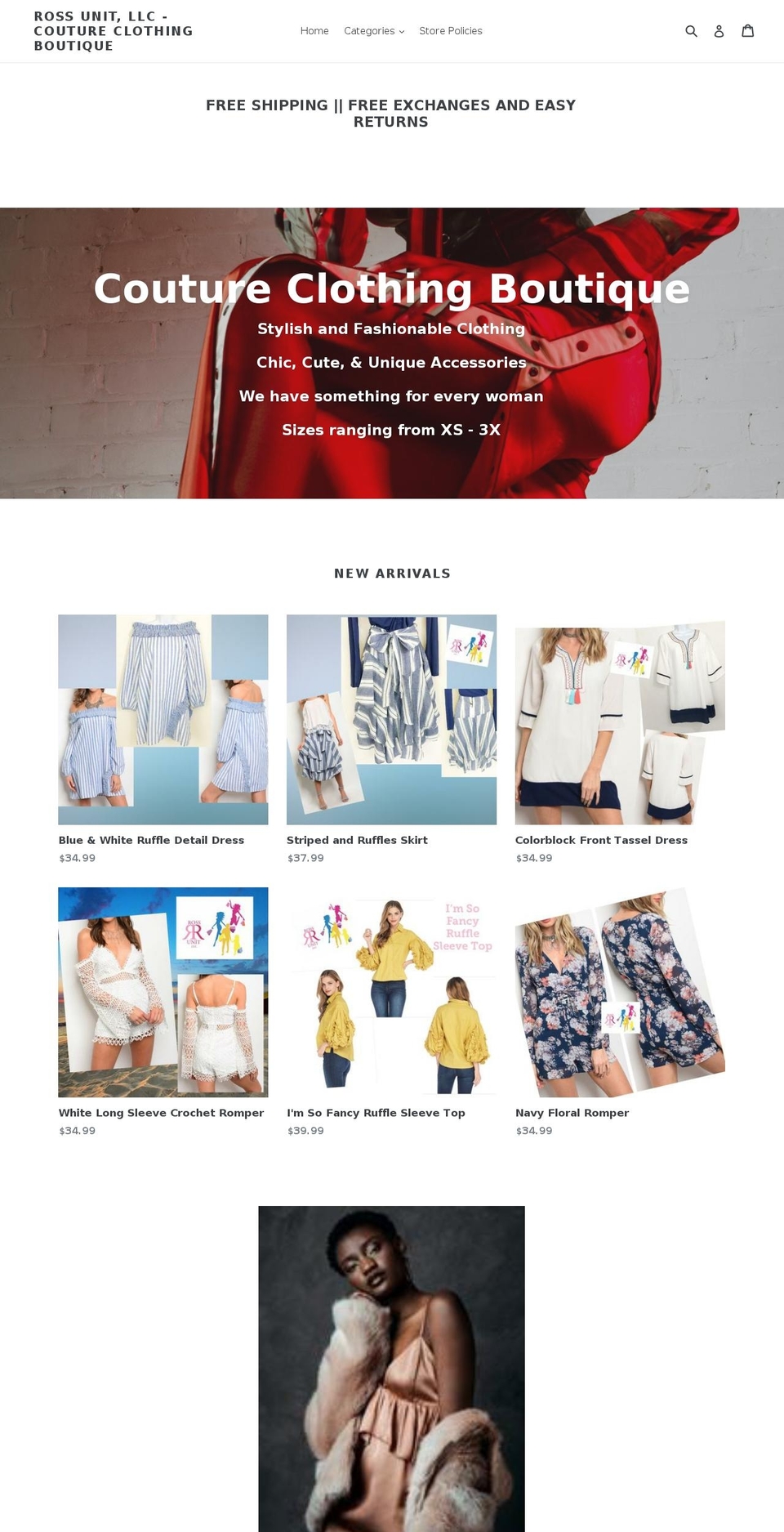 rossunitllc.com shopify website screenshot