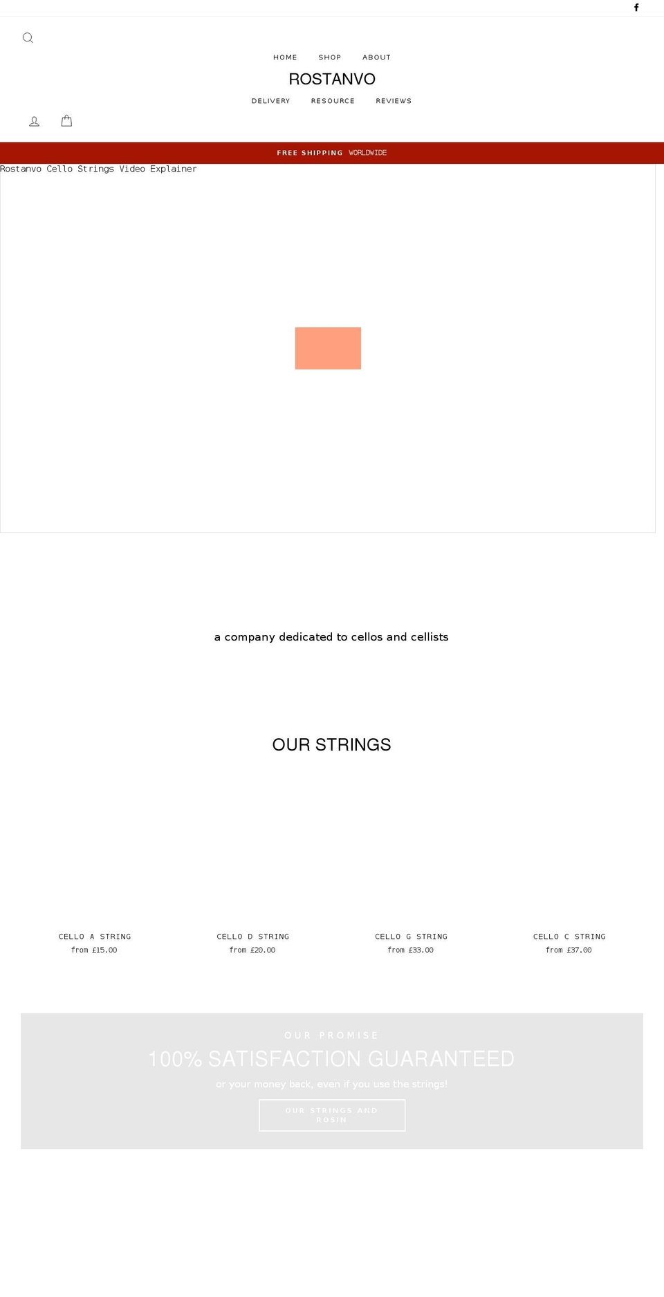 rostanvo.com shopify website screenshot