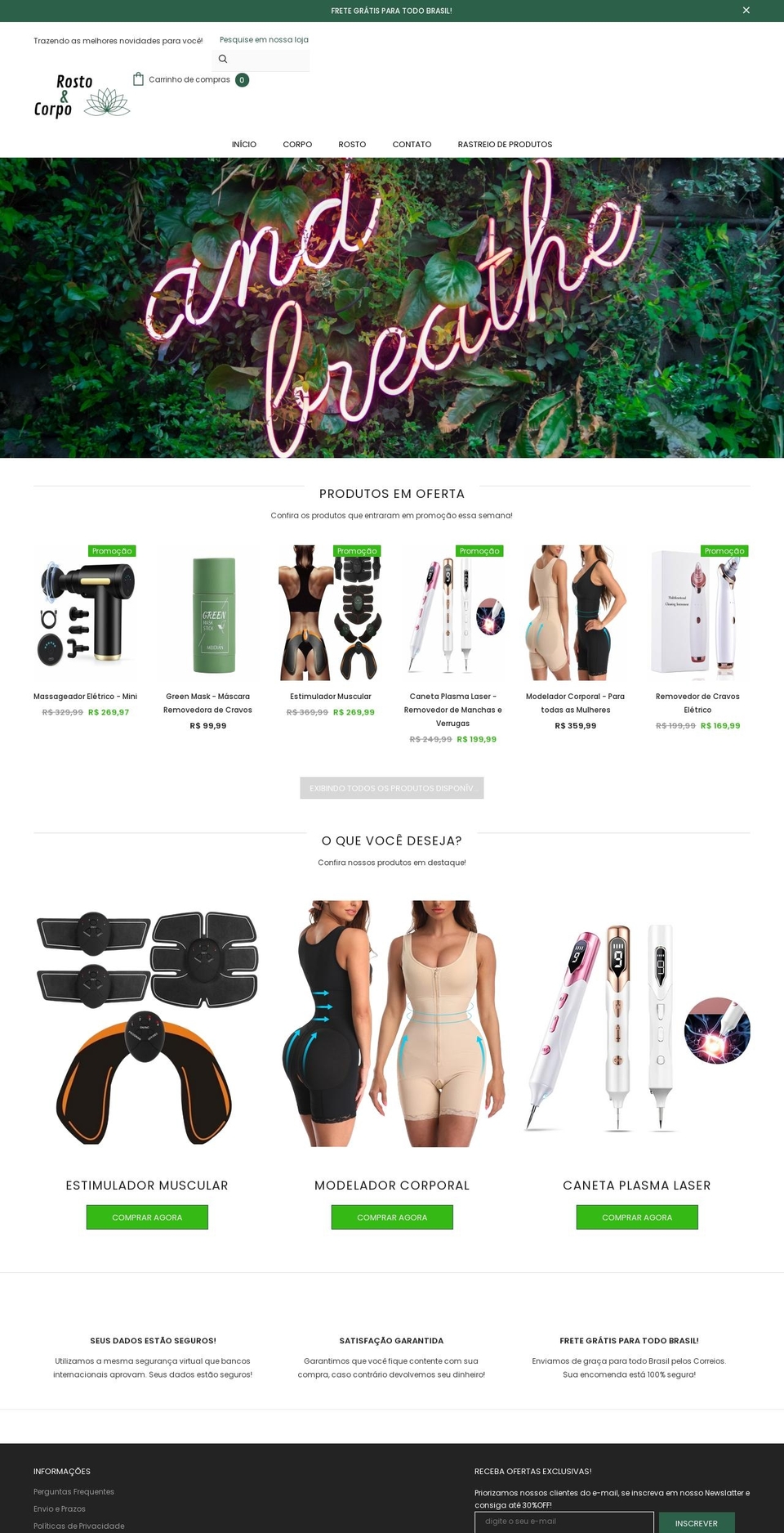 rostoecorpo.com shopify website screenshot