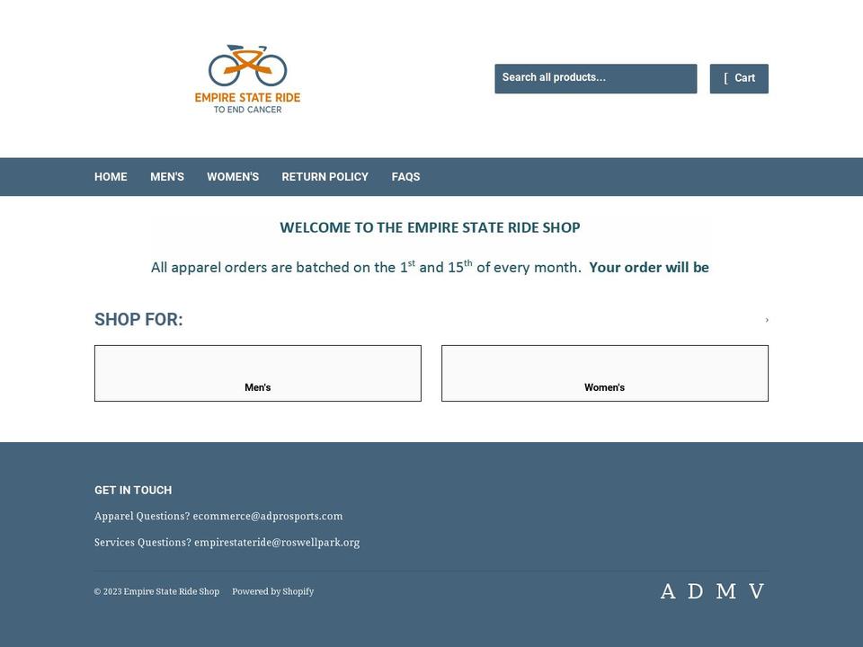 roswellridestore.com — Shopify storefront screenshot