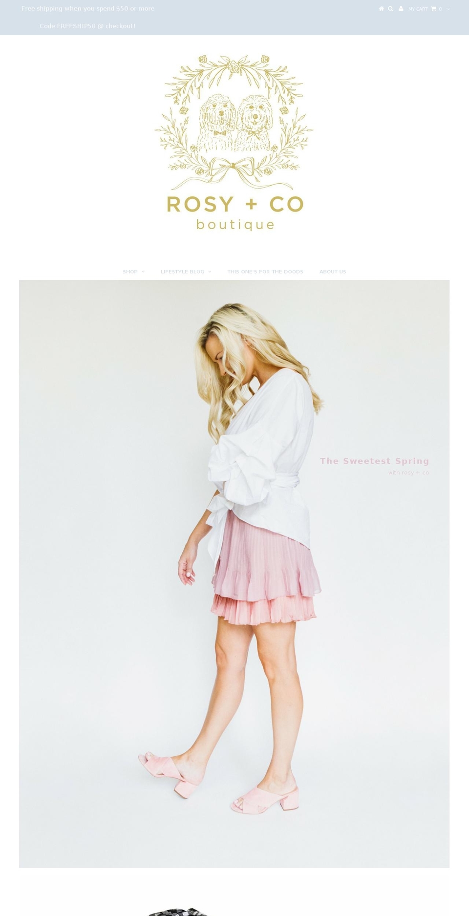 rosyandcoboutique.com — Shopify storefront screenshot