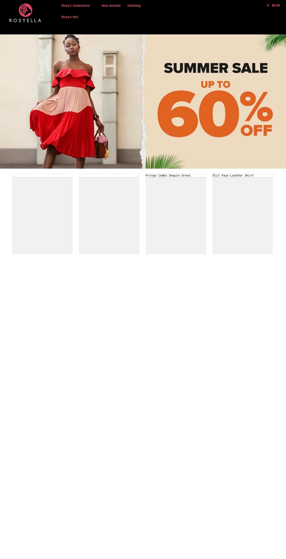 rosyella.com — Shopify storefront screenshot