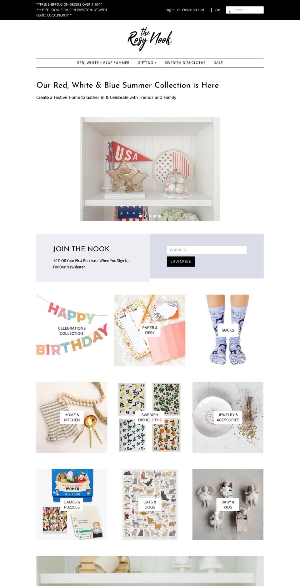 rosynook.com shopify website screenshot