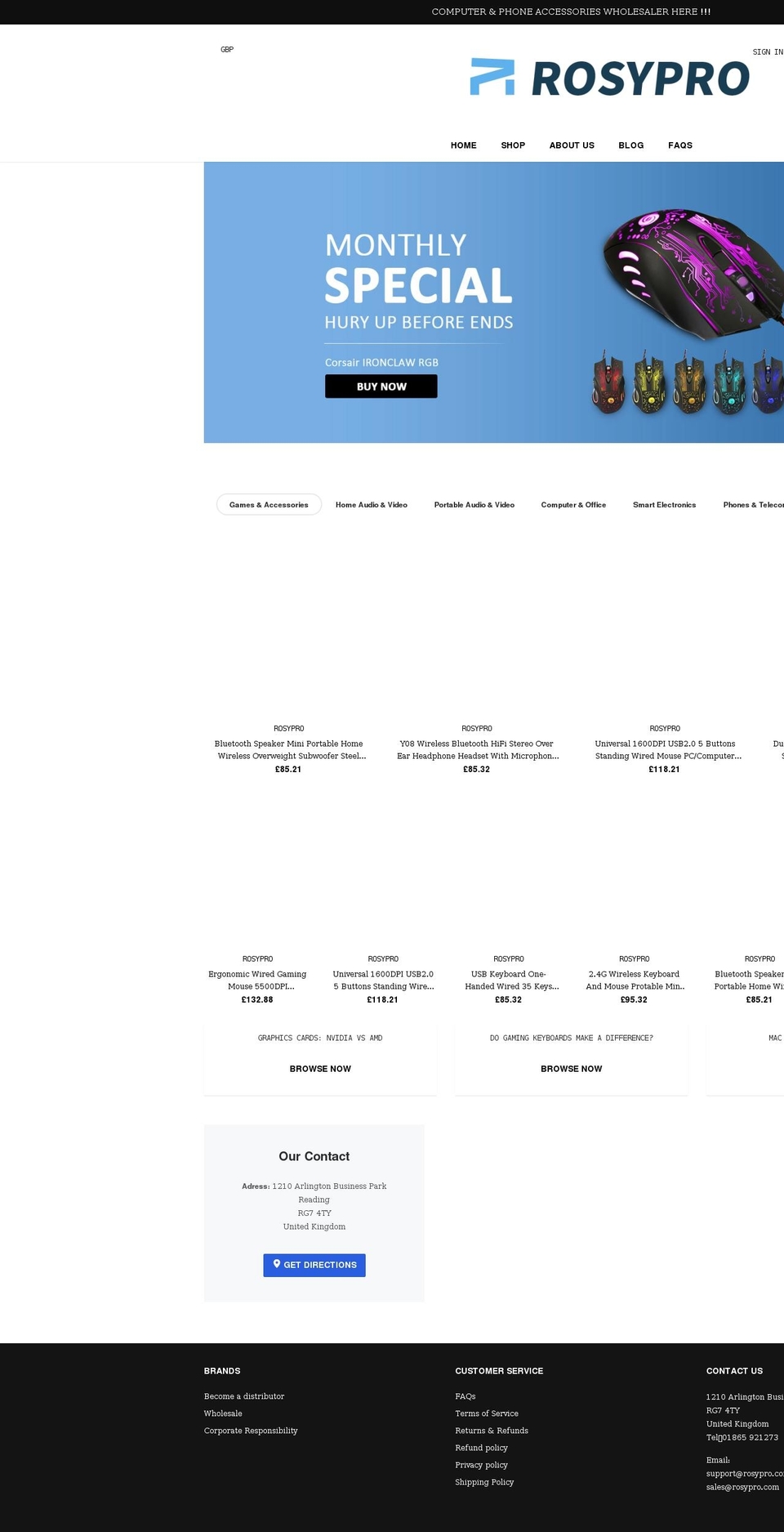 rosypro.com shopify website screenshot