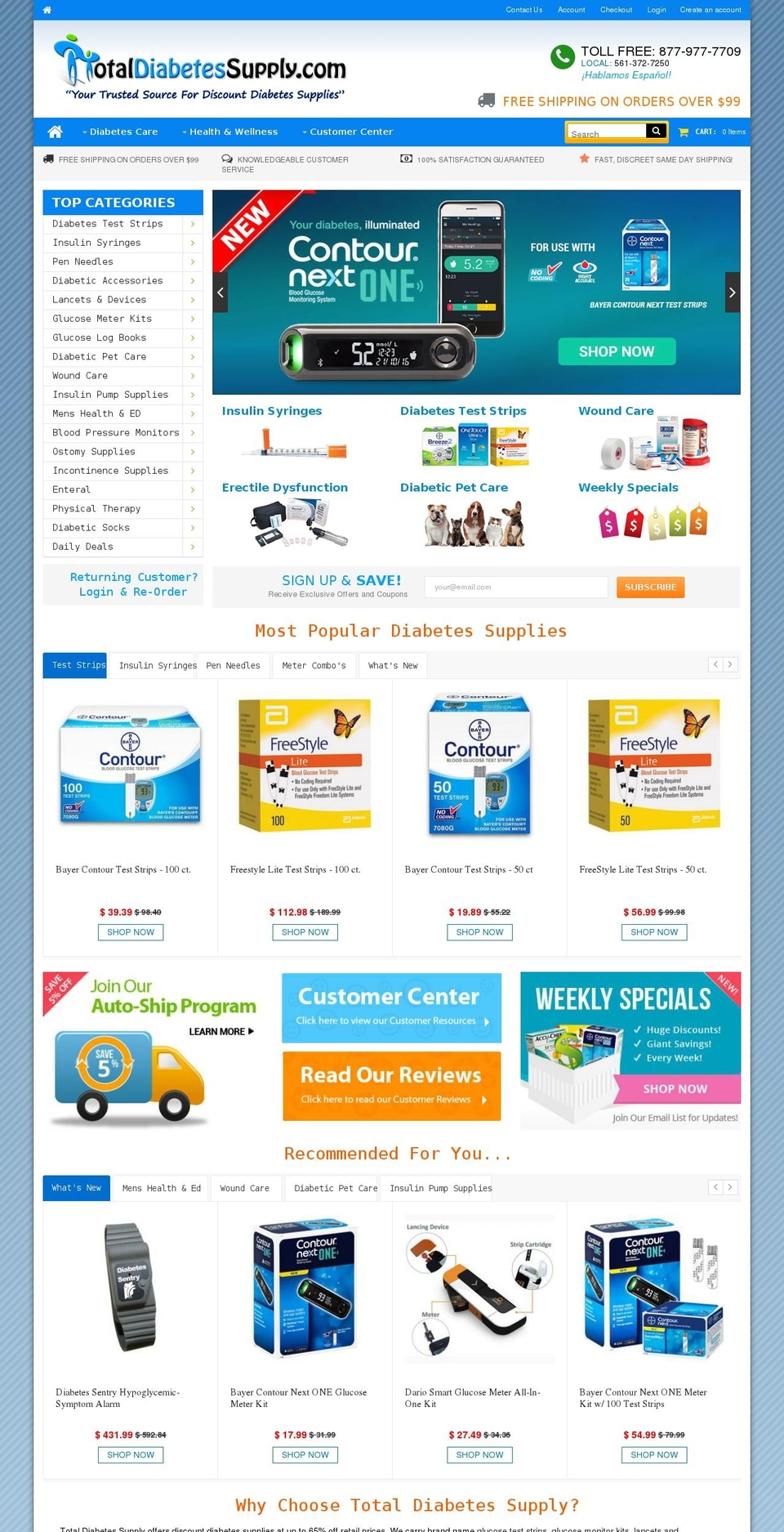 Copy of Total Diabetes Supply - Purchasing Limit Shopify theme site example rotaldiabetessupply.com