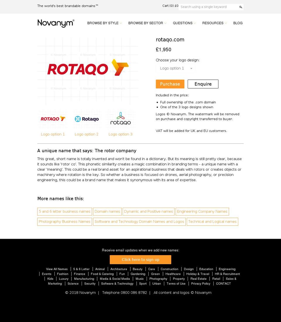 rotaqo.com — Shopify storefront screenshot