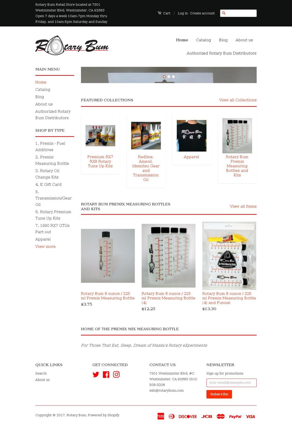 rotarybum.com shopify website screenshot